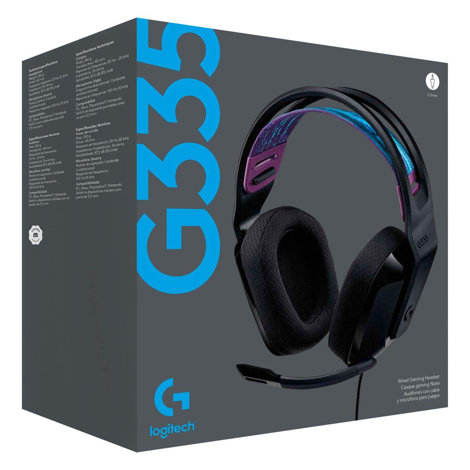 AUDÍFONOS GAMER G335 NEGRO-3