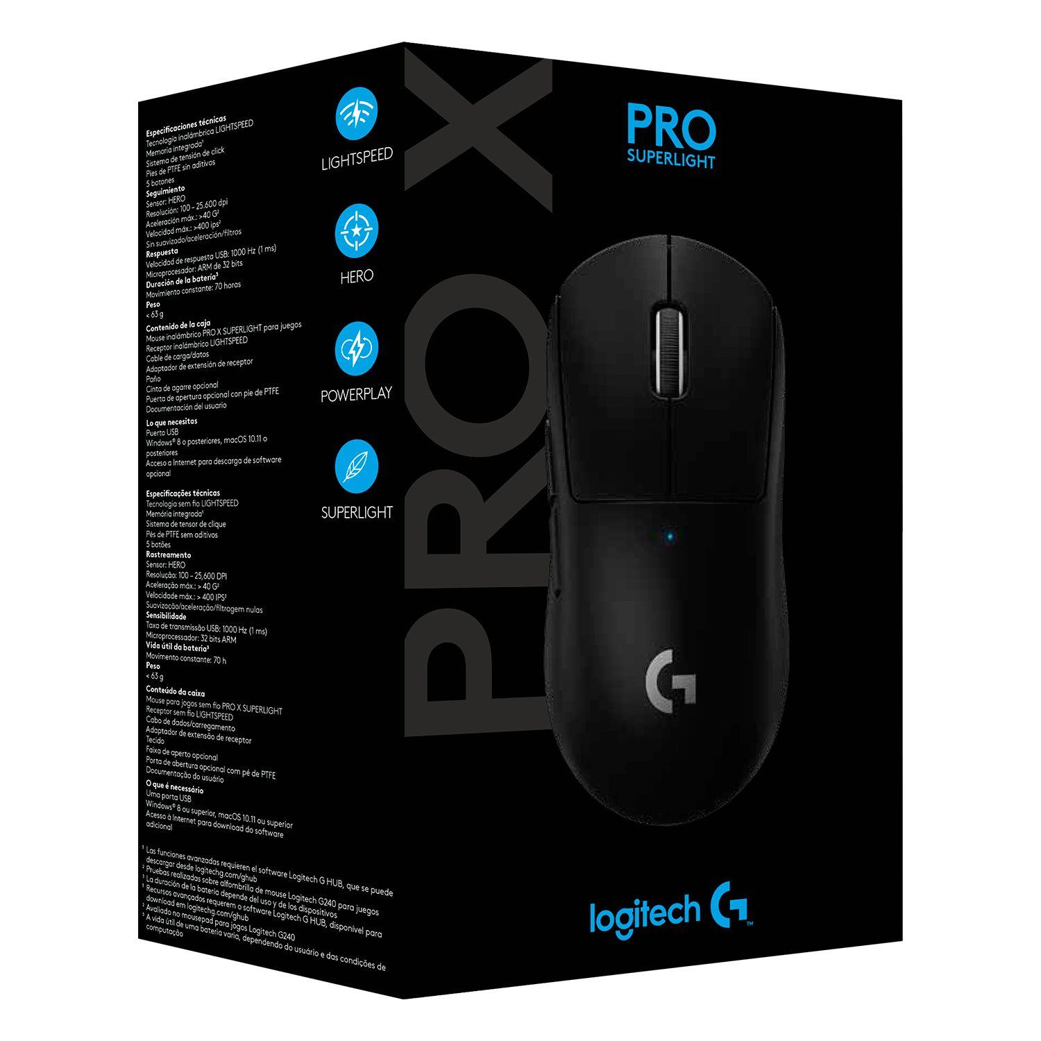 Mouse Gamer Inalámbrico Logitech Seriesprox Superlight Open box-4