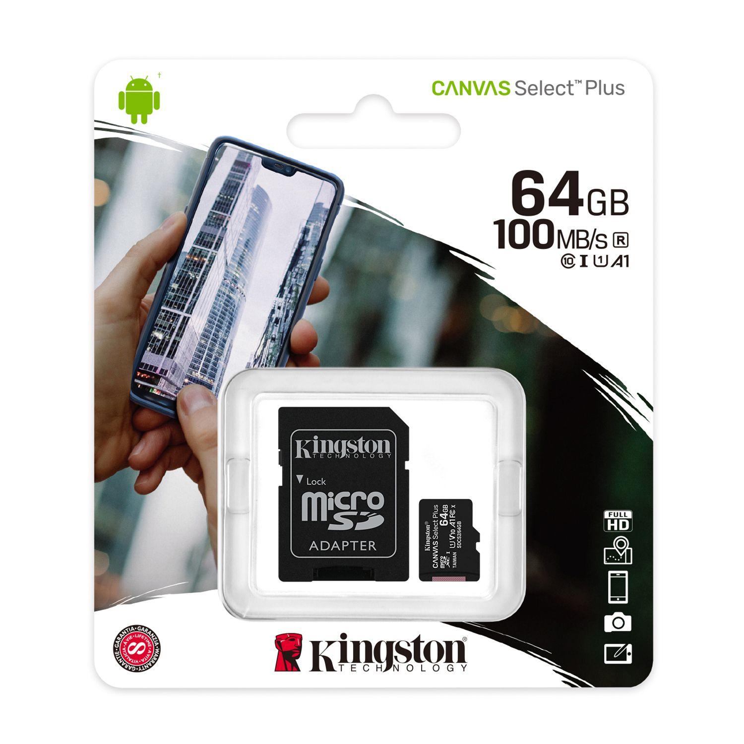 Memoria Microsd C/adapt Select Plus 64gb Sdcs2/64gb-2