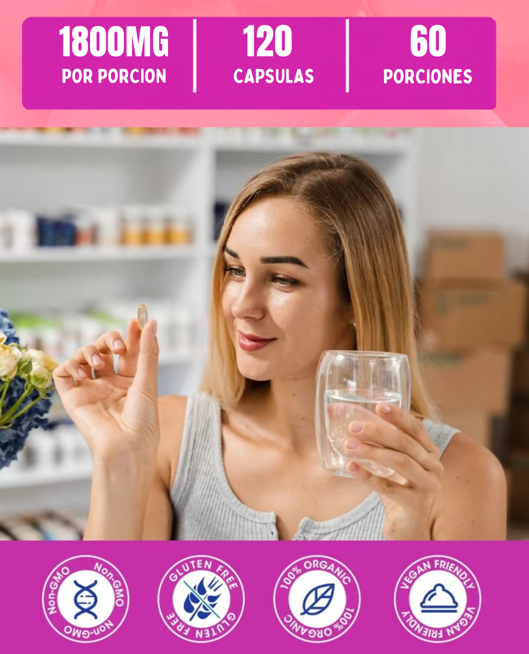 Glutation Liposomal 1800mg 120 capsulas-3
