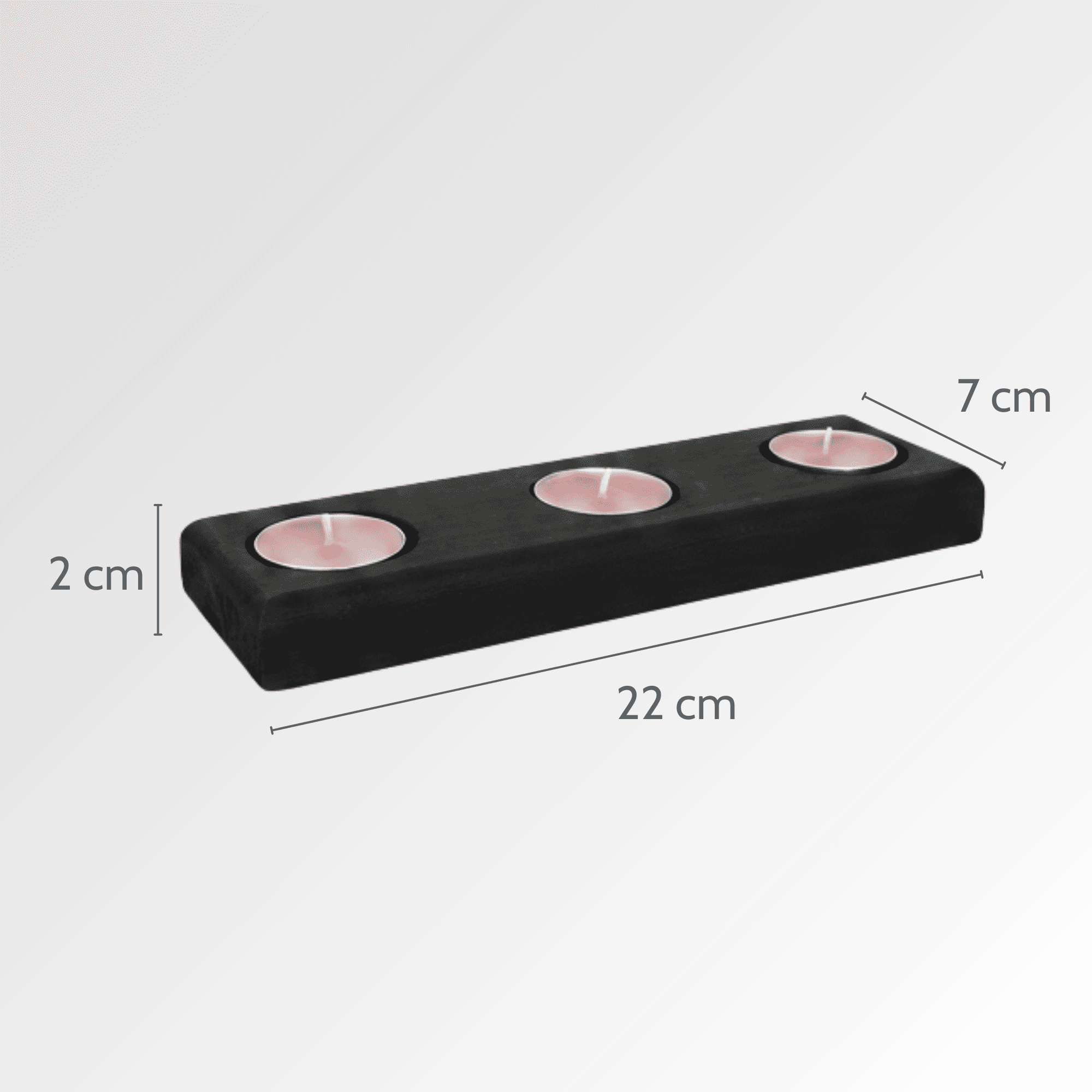 Portavelas Triple Urban Black Pack 6 Velas Surtidas-4