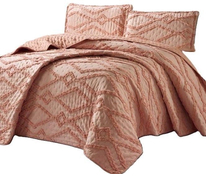 Cubrecama De Verano KING Bordados con tecnica tufting-0