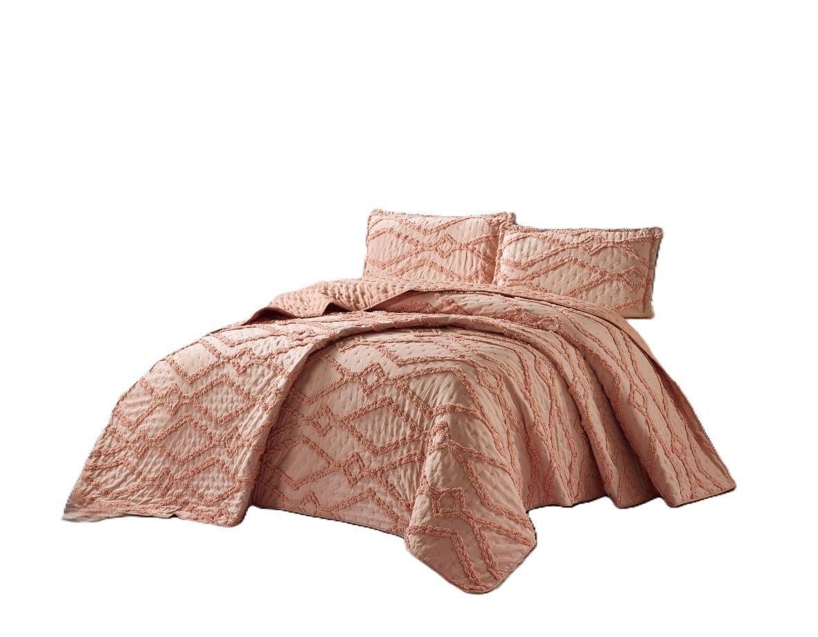 Cubrecama De Verano KING Bordados con tecnica tufting-1