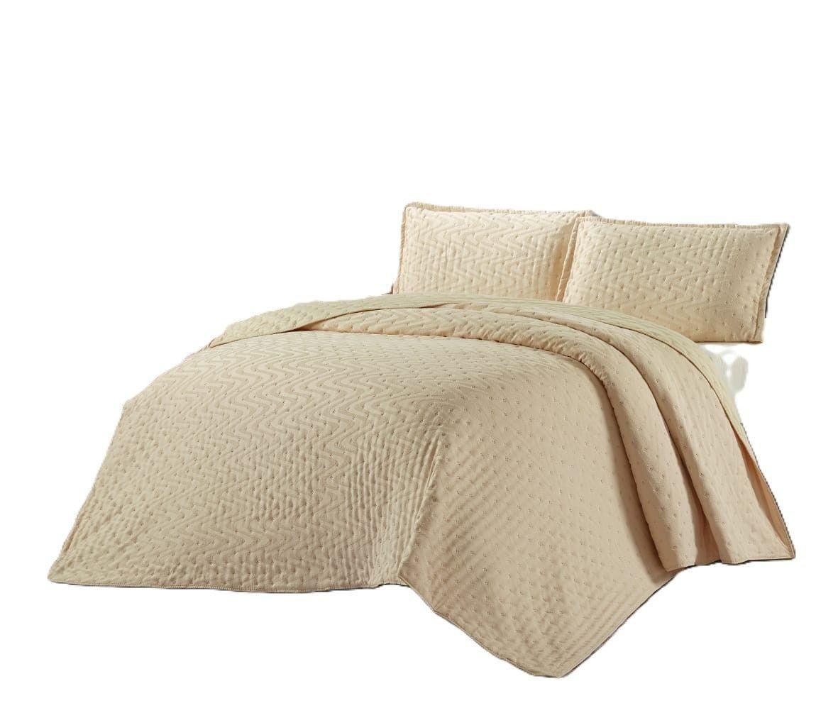 cobertores de verano beige de algodon dos plazas-0