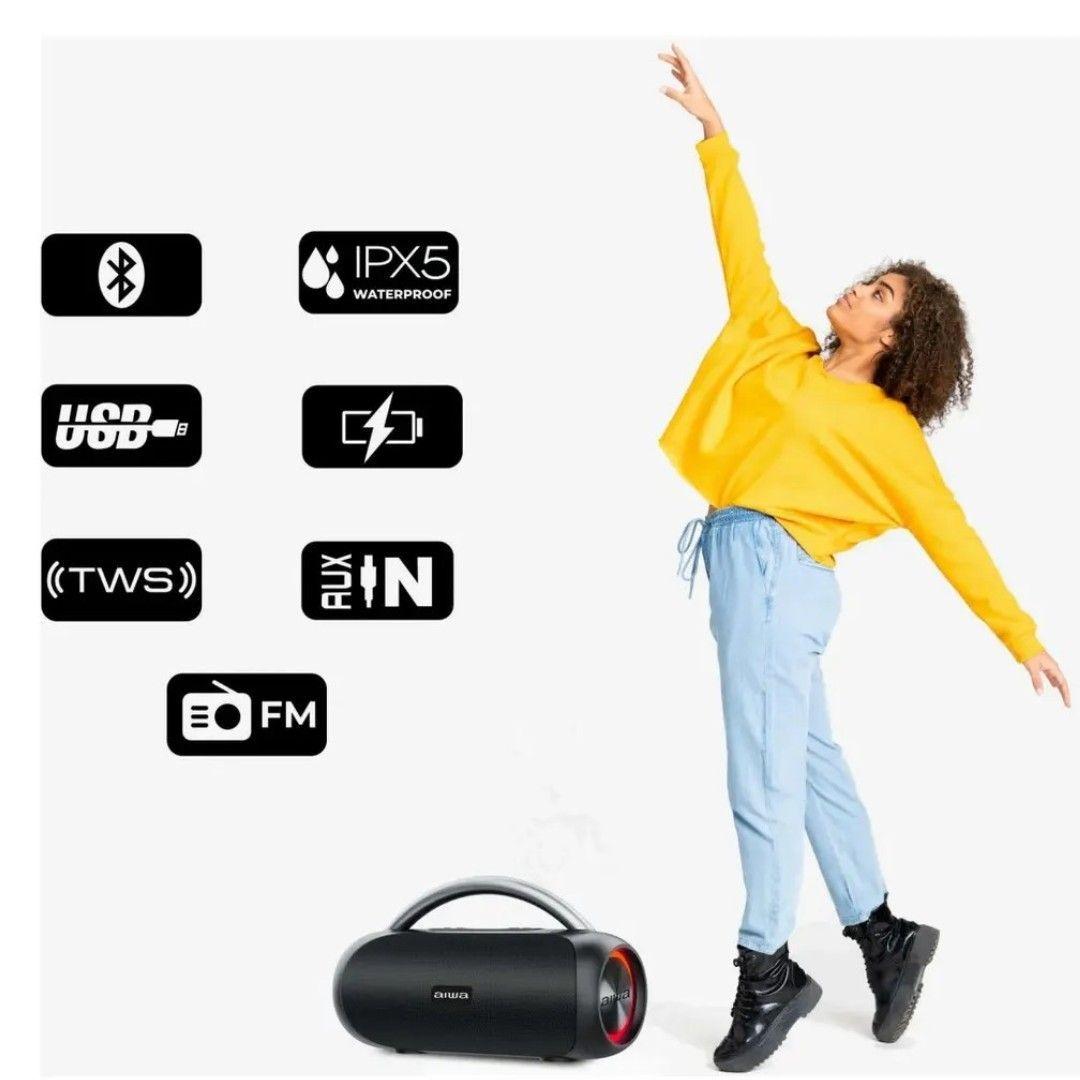 Parlante Bluetooth Aiwa 20w Portatil Ipx5 Con Tws Aws 10bt-3