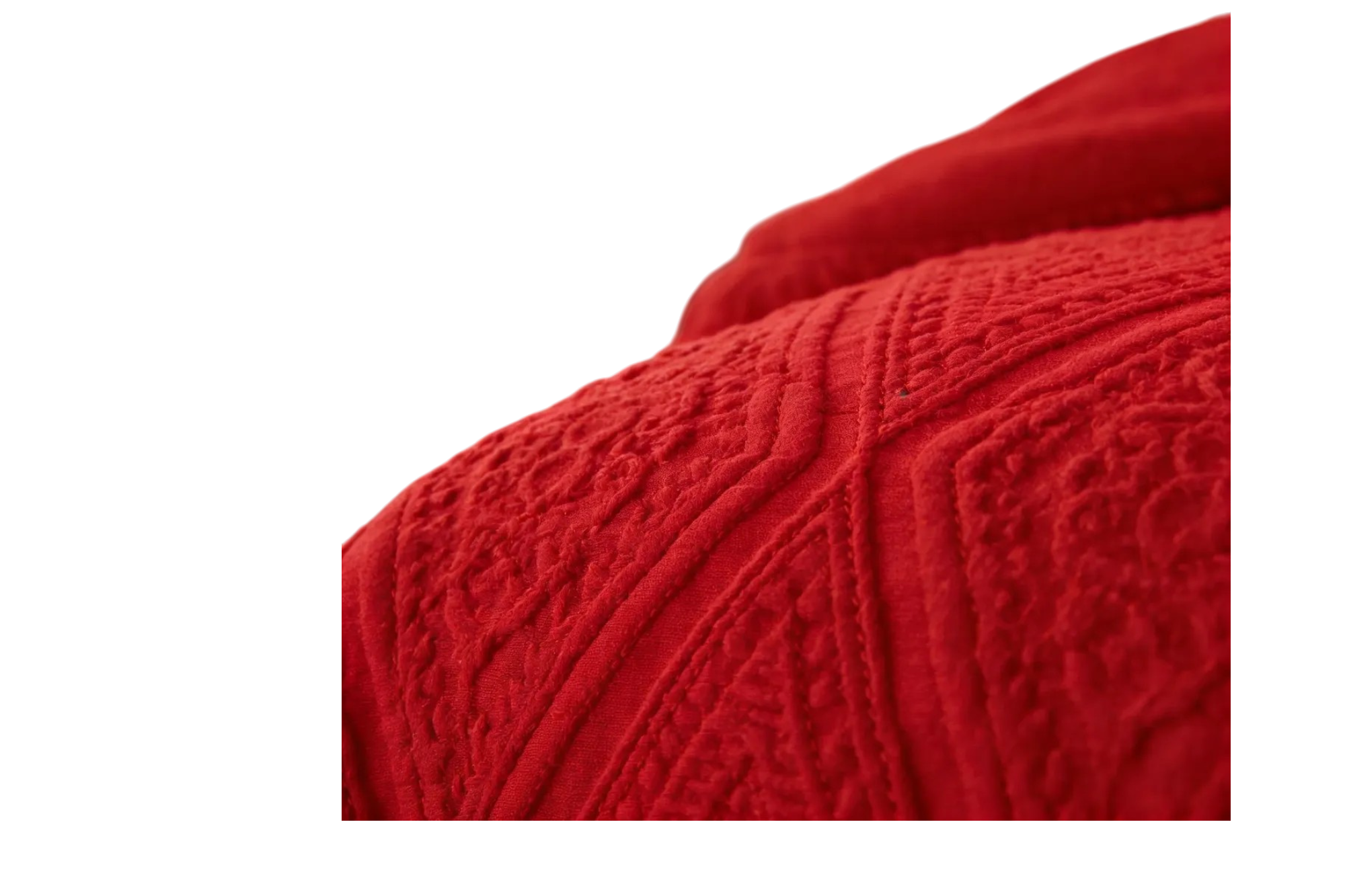 Plumón Rojo 2.5 Plaza Diseño Trenzado, Polar + 2 Funda Polar-2