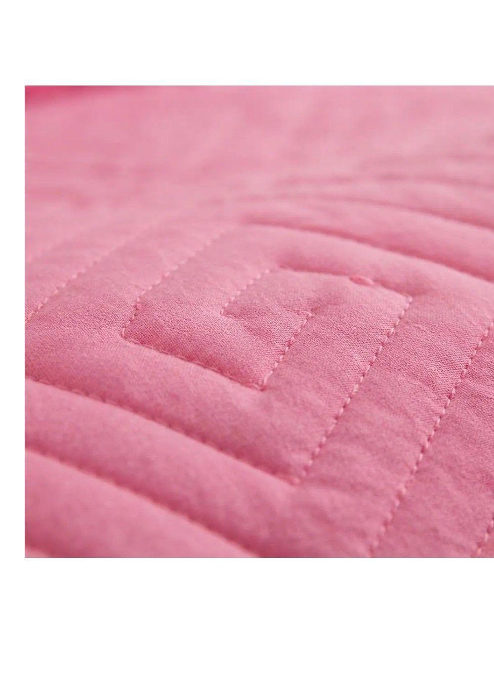 Cobertor De Verano Liso Texturizado 2 Plazas rosa-1