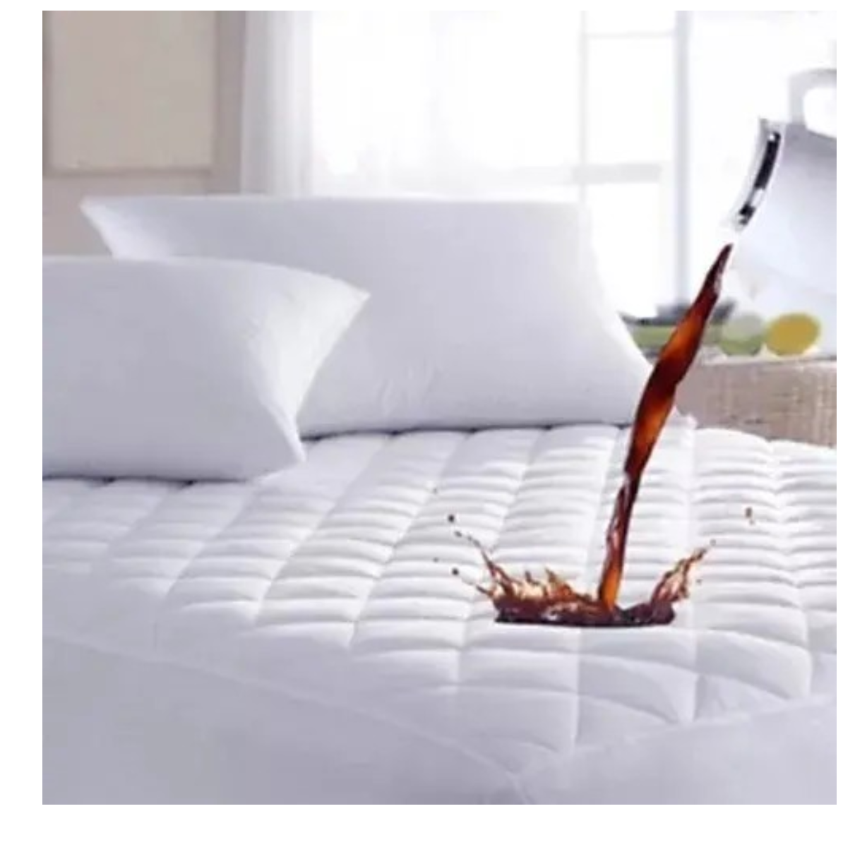 Cubre Colchón Impermeable 1 1/2 Plaza 200x105+funda Almohada-1