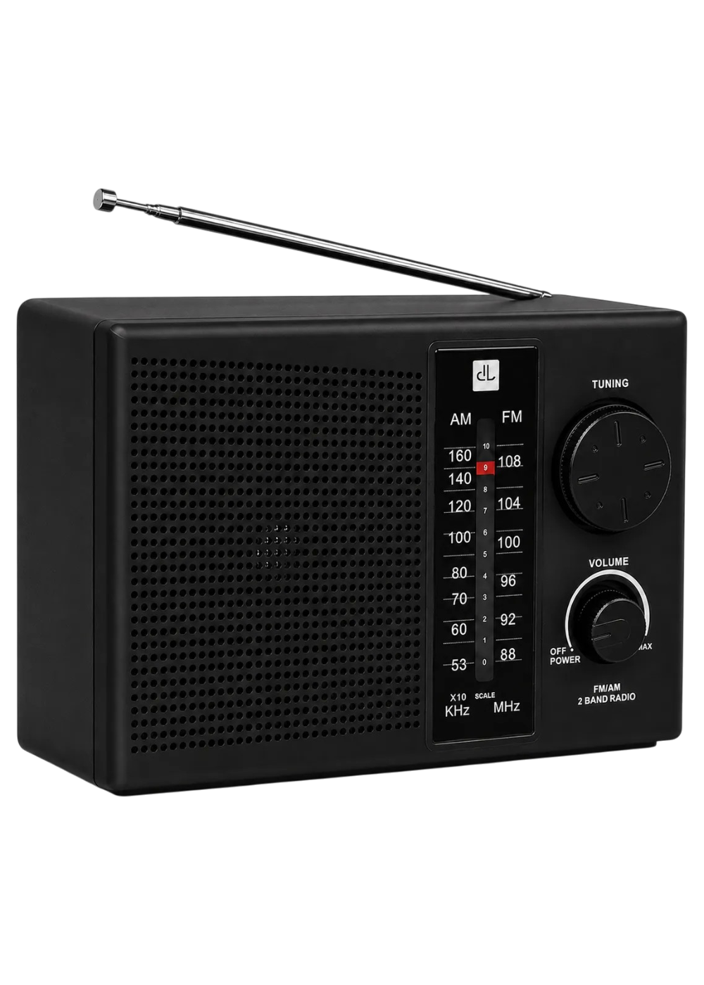 Radio Port til IRT Bluetooth AM FM USB Recargable y a Pilas Negra-2