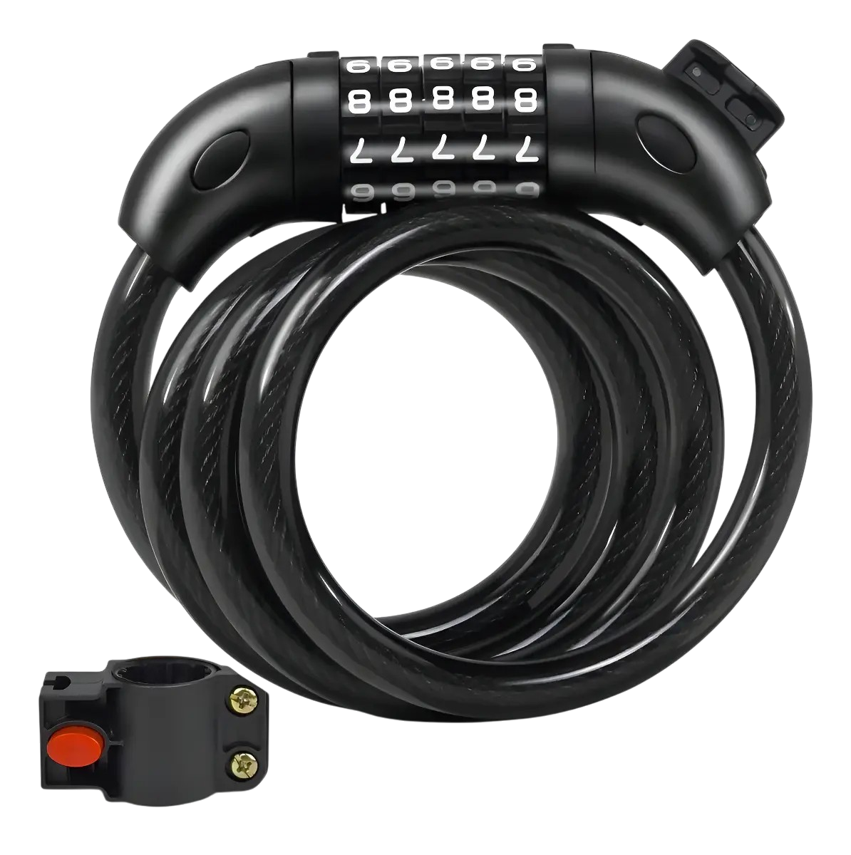 Candado Para Bicicleta Con Clave Color Negro-0