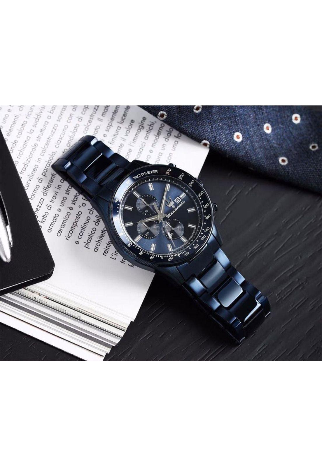 Reloj Maserati Hombre R8873640023 Sfida Blue Edition-5