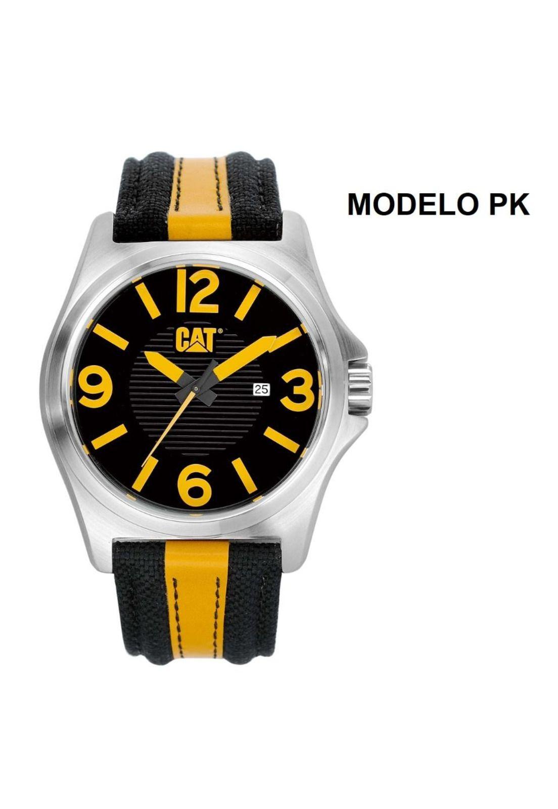 CORREA PULSERA CAT HOMBRE PK NEGRO - AMARILLO-2