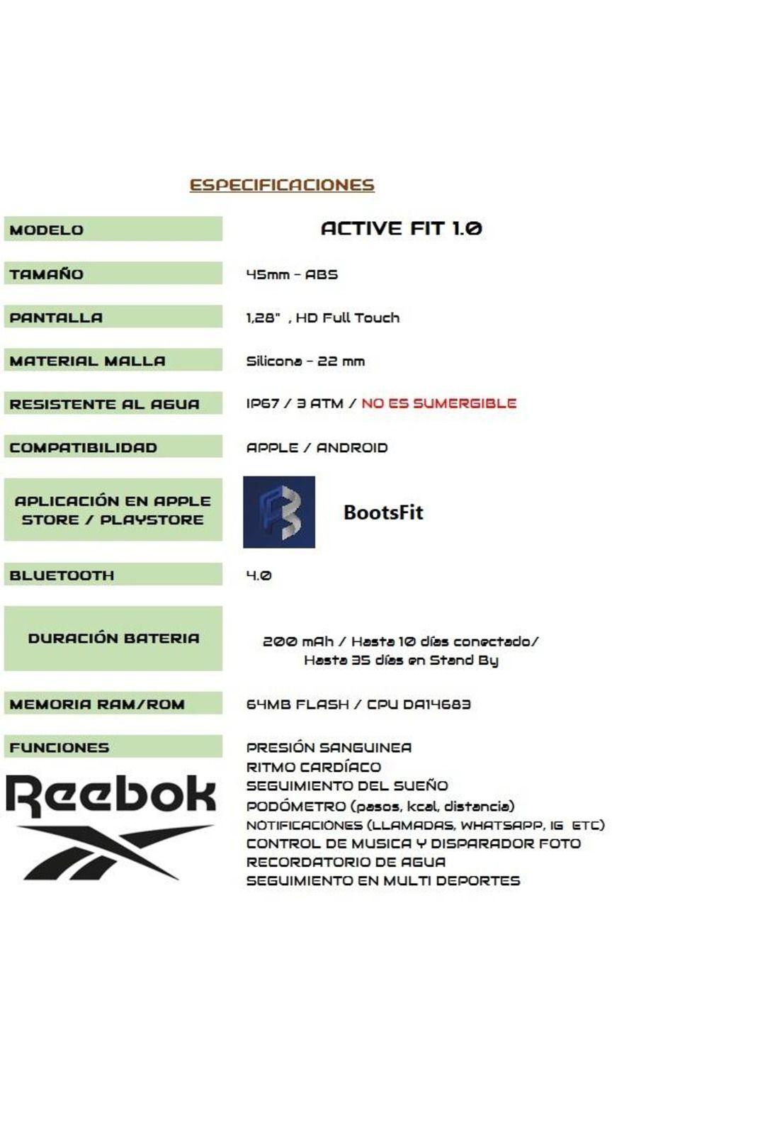 RELOJ SMARTWATCH REEBOK UNISEX RV-ATF-U0-PAIA-BB  ACTIVE 1.0-6