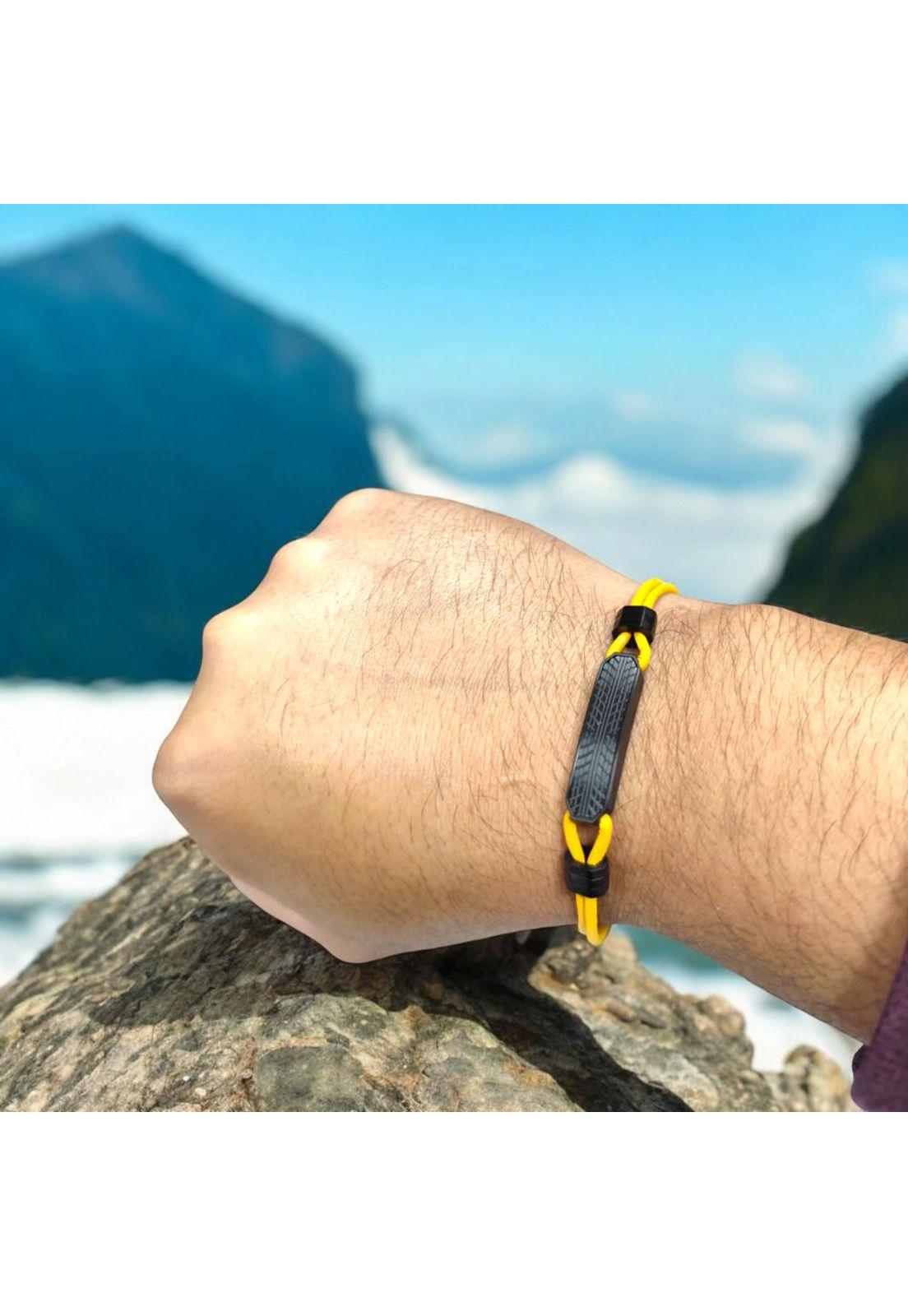 Pulsera de Hombre Cat J001B10171 Negro-Amarillo-4