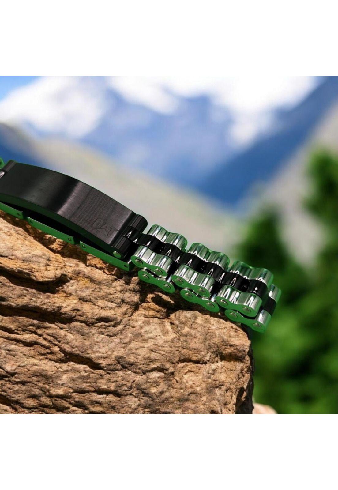 Pulsera de Hombre Cat J018B00112 Negro-Plateado-2