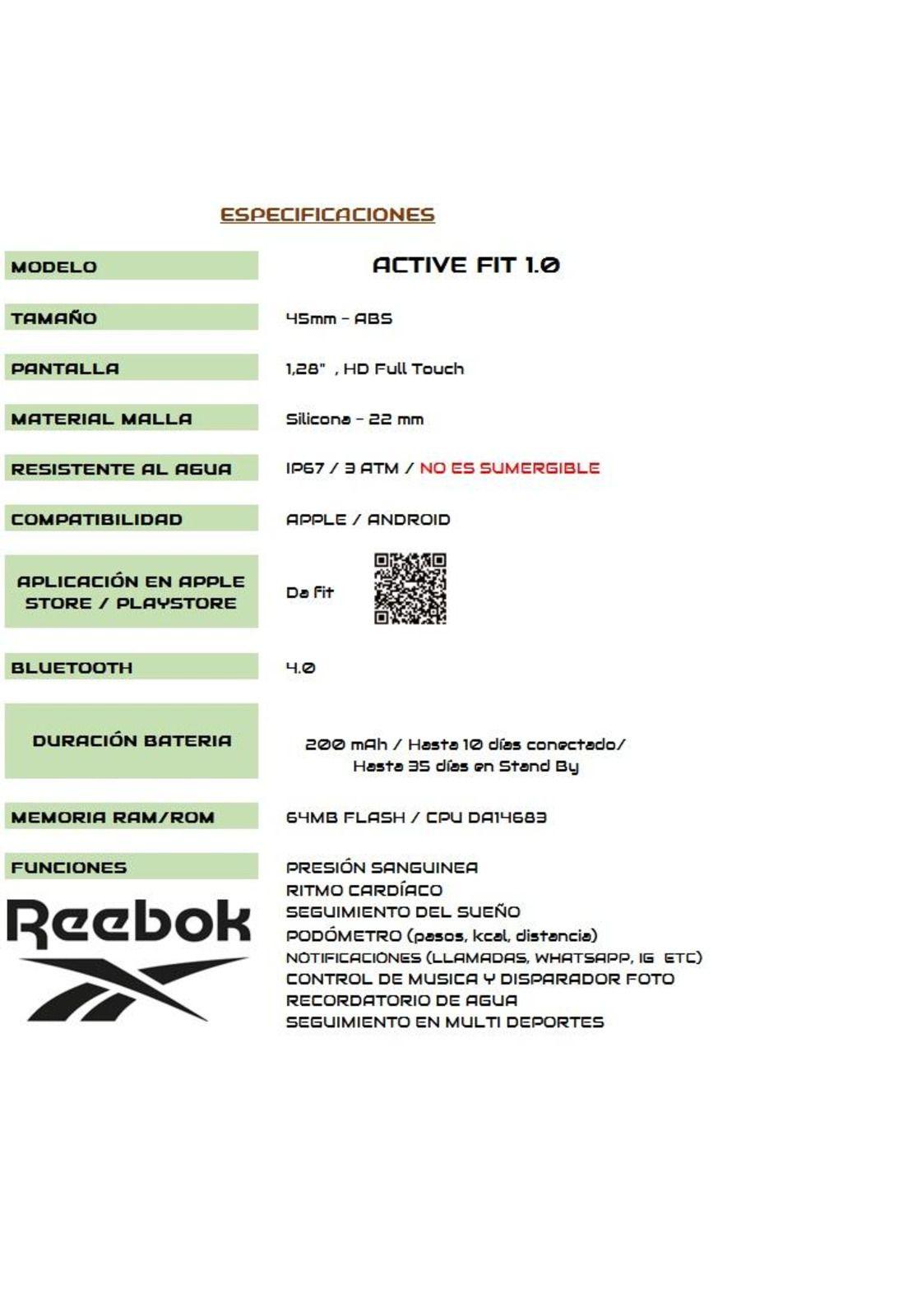 RELOJ SMARTWATCH REEBOK UNISEX RV-ATF-U0-PBIR-BB  ACTIVE 1.0-3