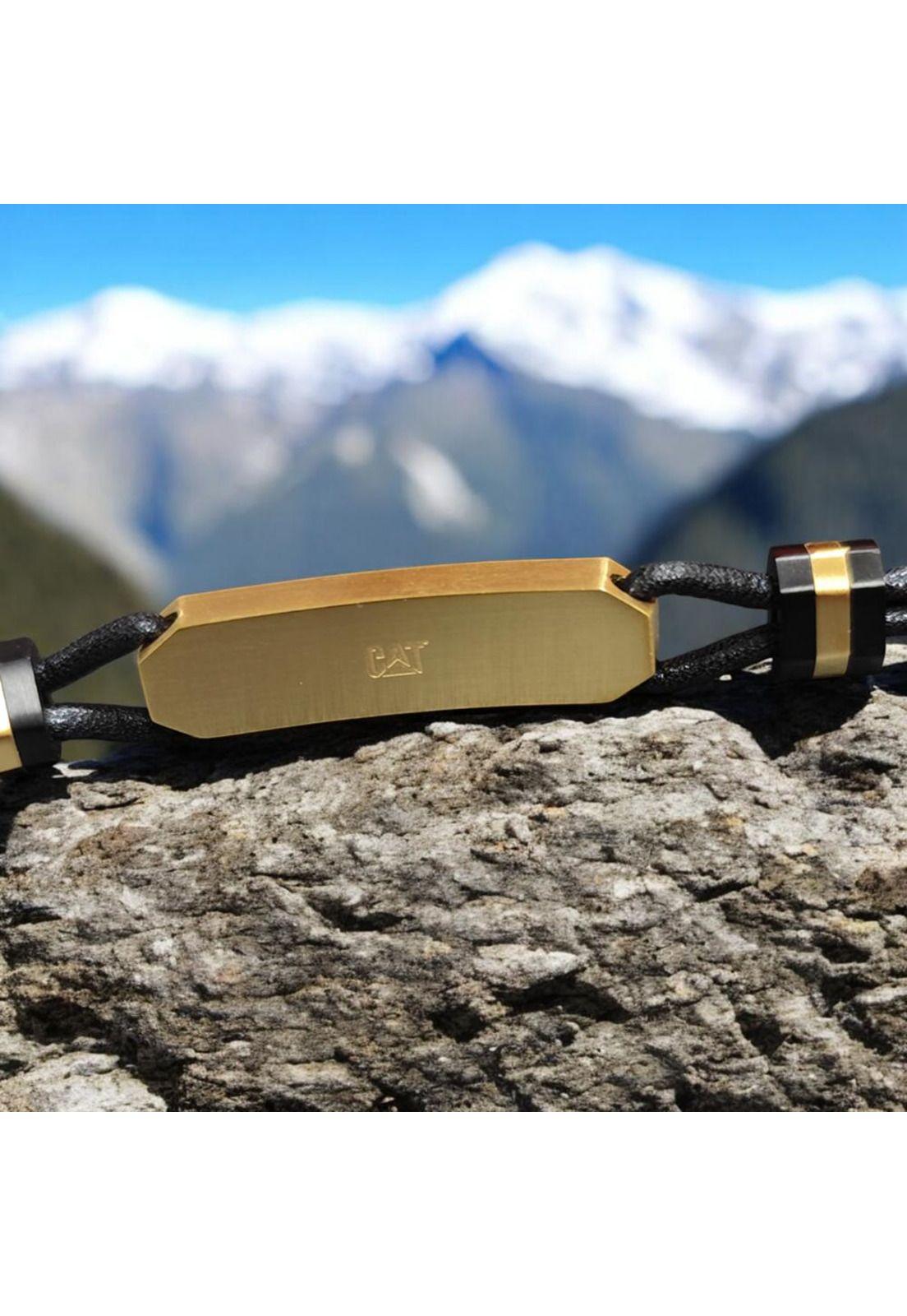 Pulsera de Hombre Cat J001B10119 Dorado-Negro-2