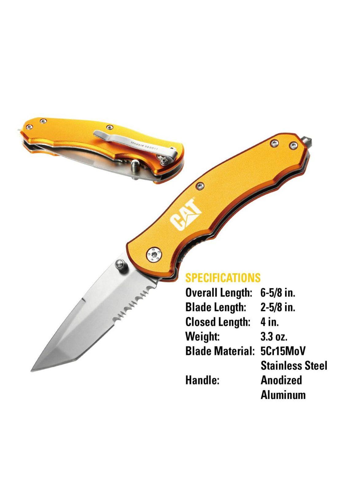 CUCHILLO NAVAJA PLEGABLE CAT 980011 DENTADA/TANTO-1