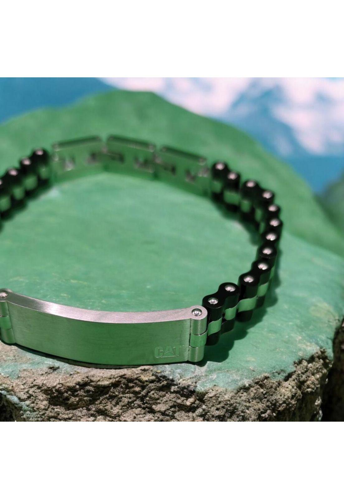 Pulsera de Hombre Cat J018B00121 Plateado-Negro-2