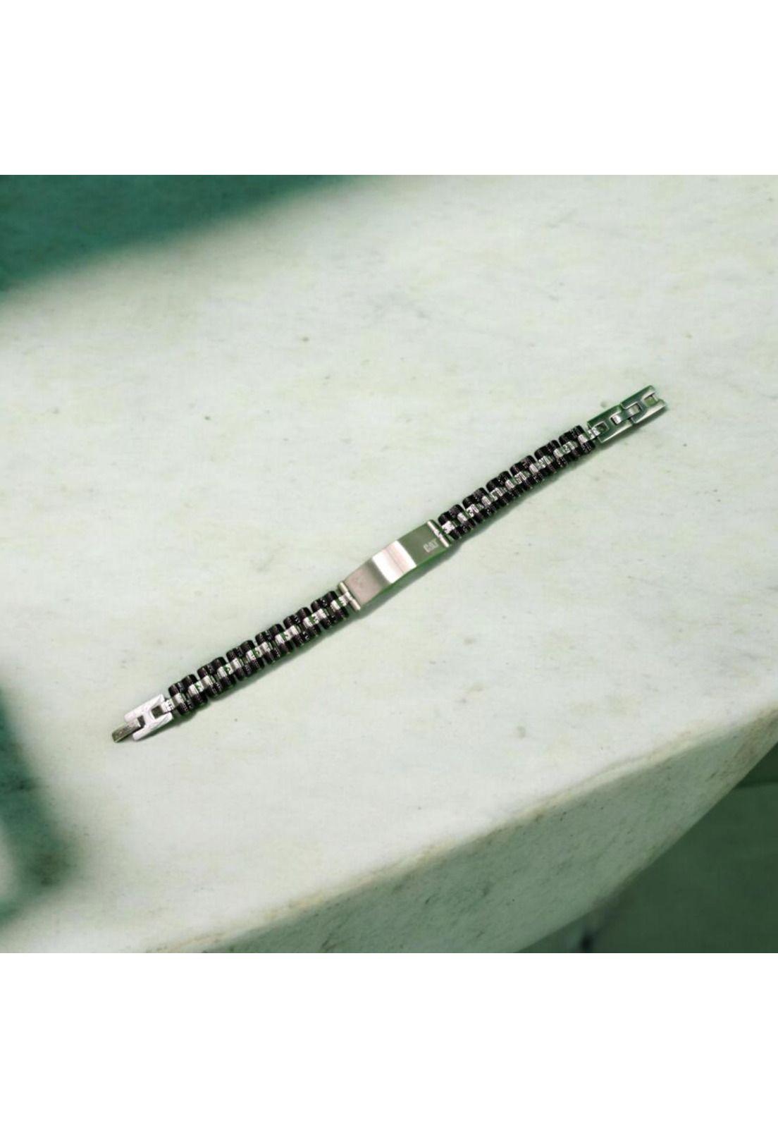 Pulsera de Hombre Cat J018B00121 Plateado-Negro-3