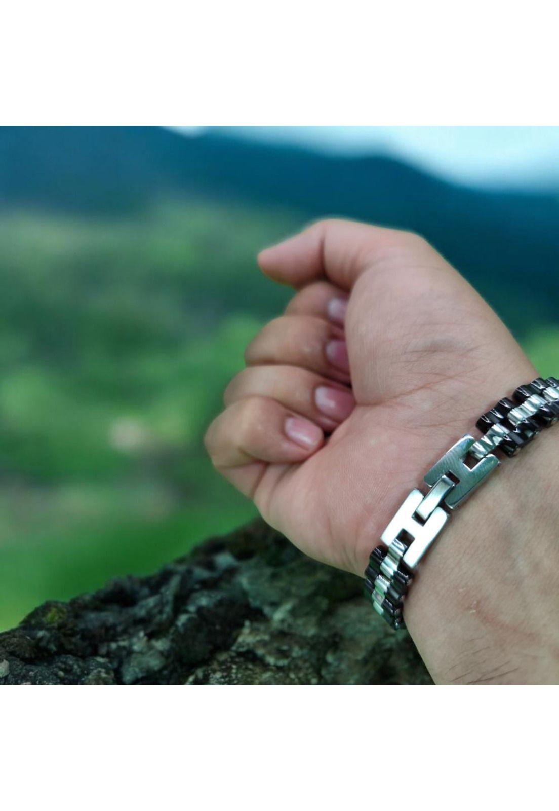 Pulsera de Hombre Cat J018B00121 Plateado-Negro-6