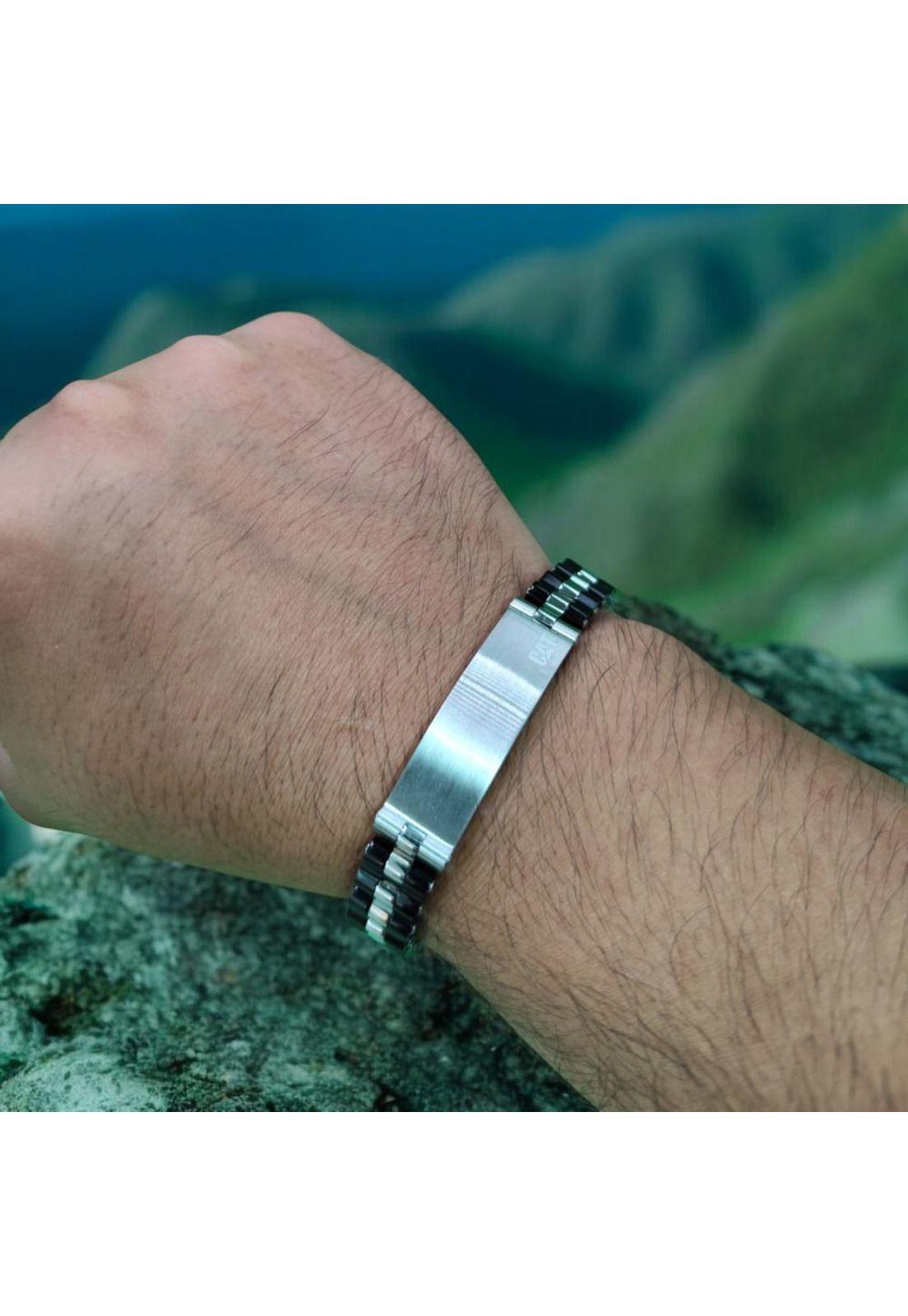 Pulsera de Hombre Cat J018B00121 Plateado-Negro-7