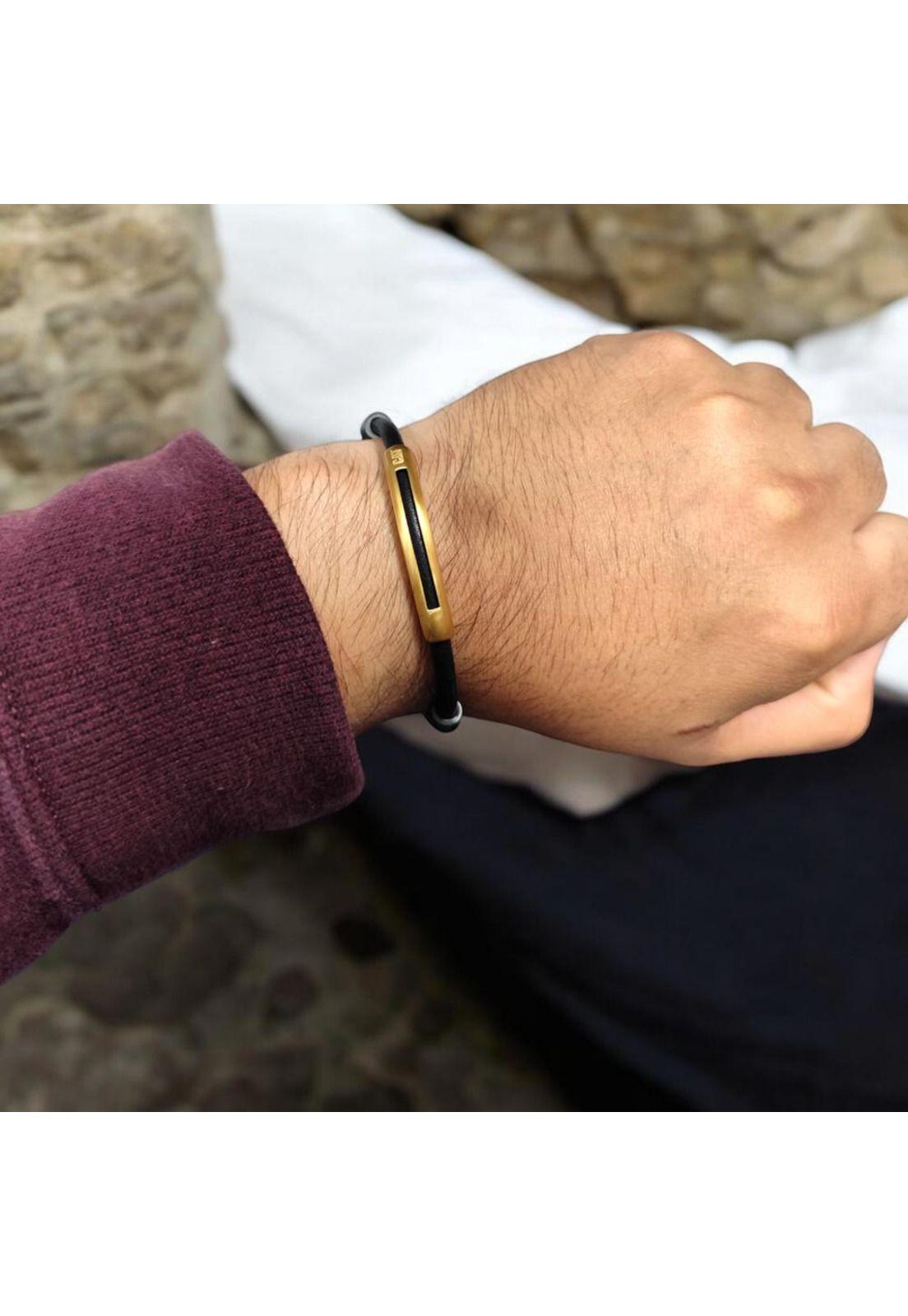 Pulsera de Hombre Cat J007B70118 Dorado-Negro-3