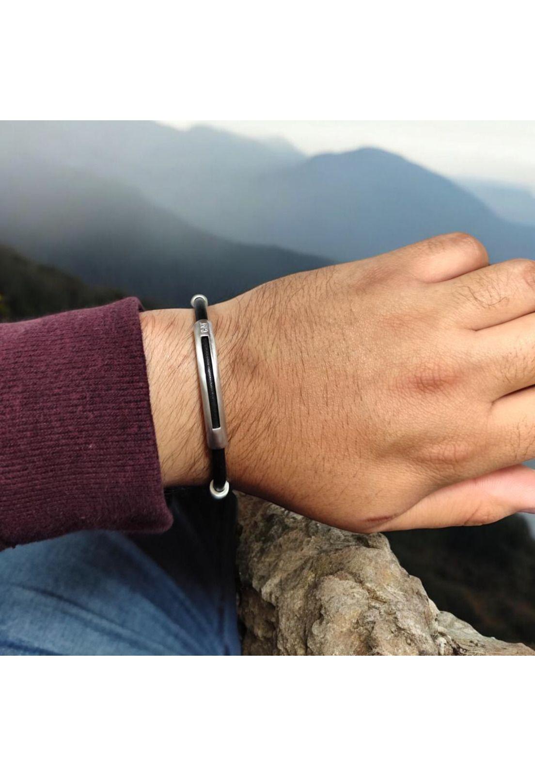 Pulsera de Hombre Cat J007B10112 Plateado-Negro-3