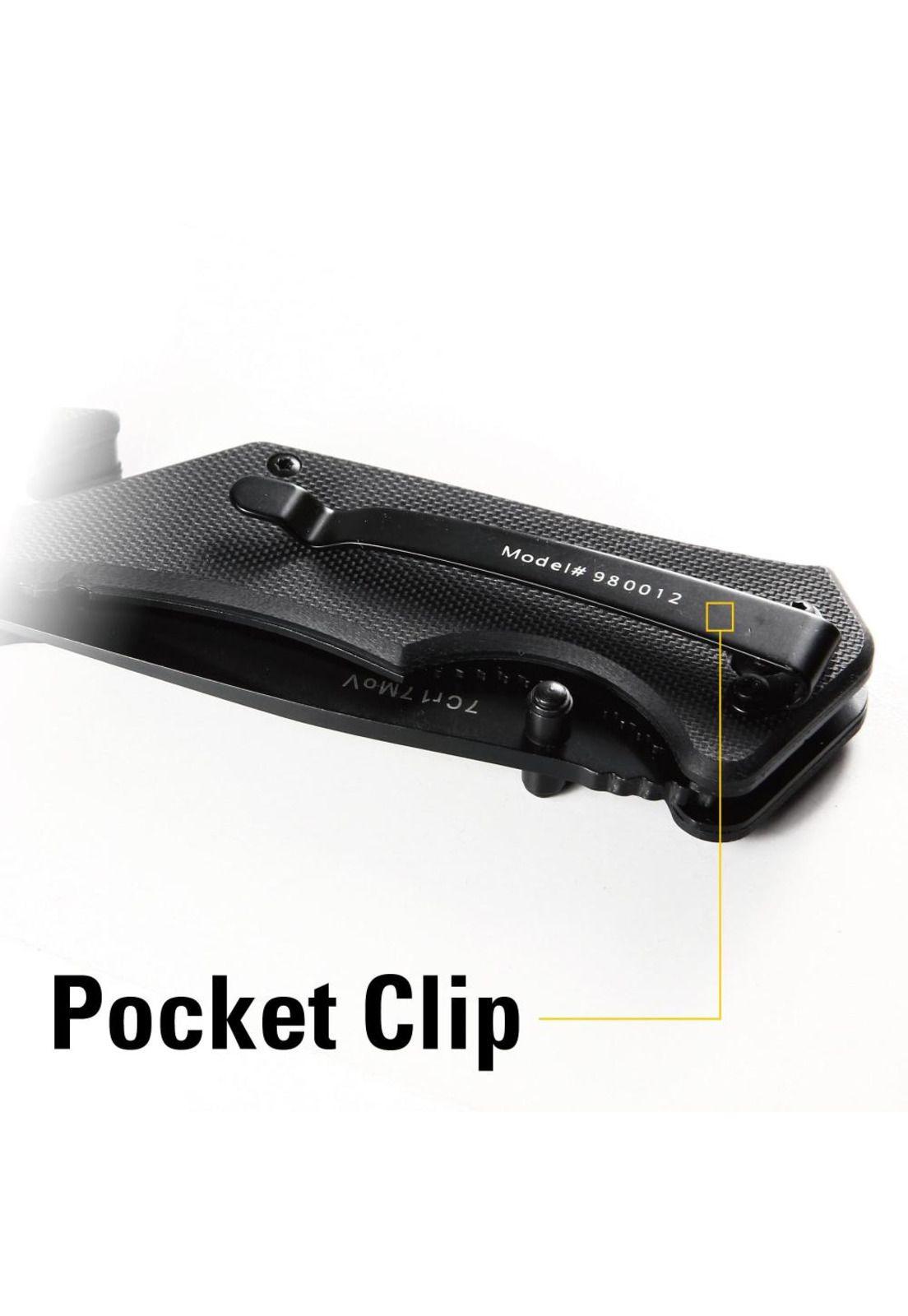 CUCHILLO NAVAJA PLEGABLE CAT 980012 PUNTA CURVA CON ROTURA DE VIDRIO Y CORTADOR DE BANDA-3