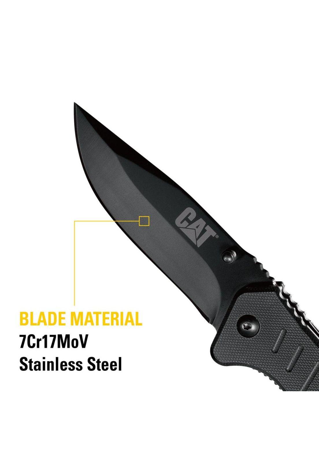 CUCHILLO NAVAJA PLEGABLE CAT 980012 PUNTA CURVA CON ROTURA DE VIDRIO Y CORTADOR DE BANDA-5