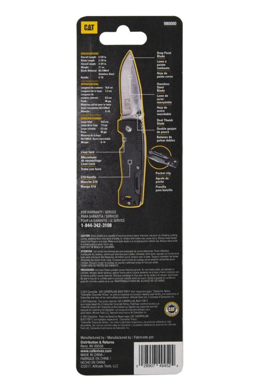 CUCHILLO NAVAJA PLEGABLE CAT 980000 PUNTA CURVA-3