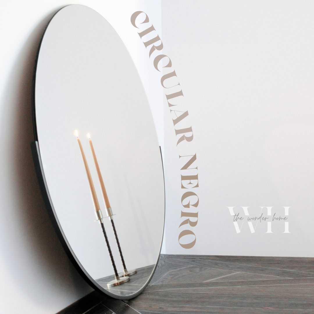 Espejo Redondo Negro 90 cm-5