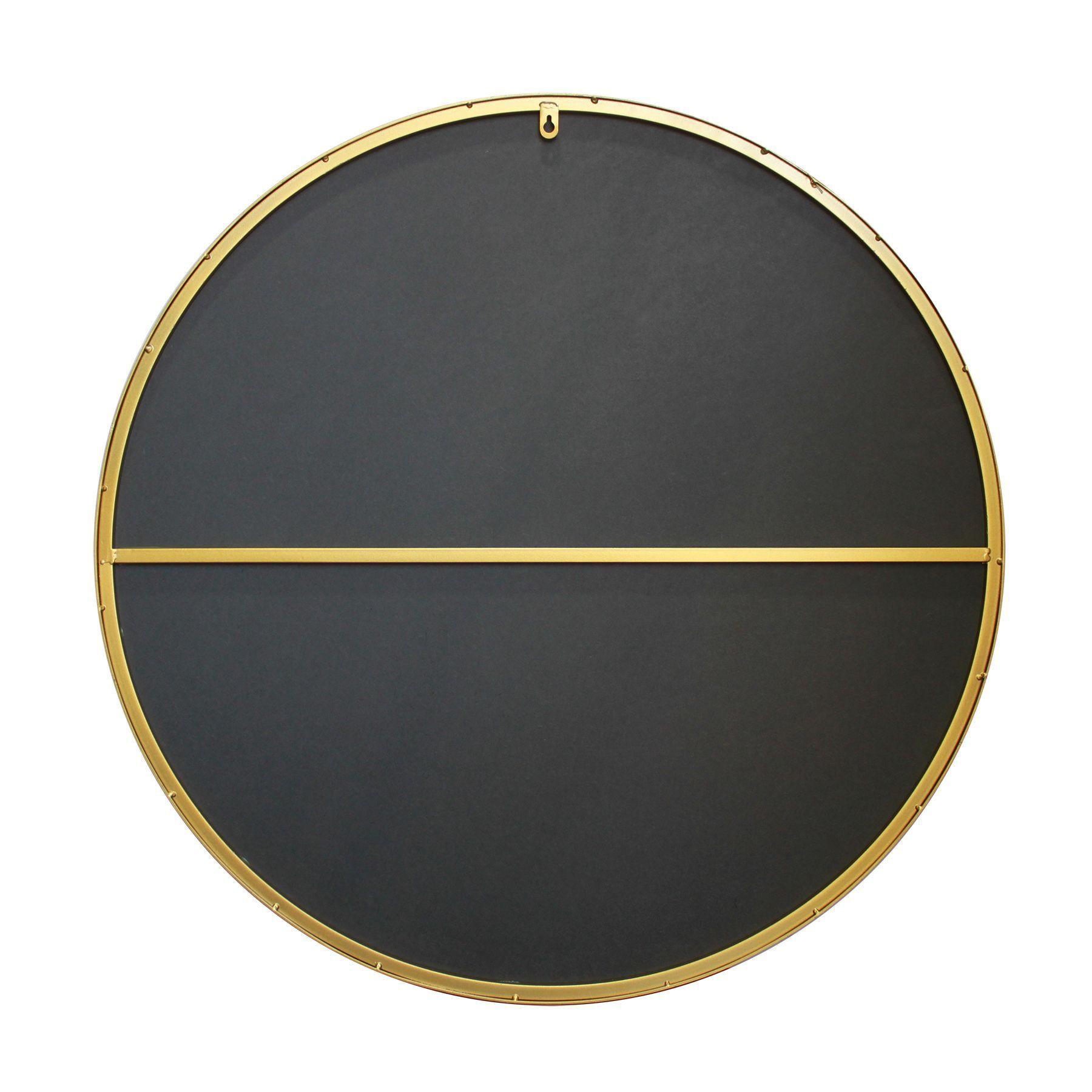 Espejo Redondo Dorado 80 cm-3