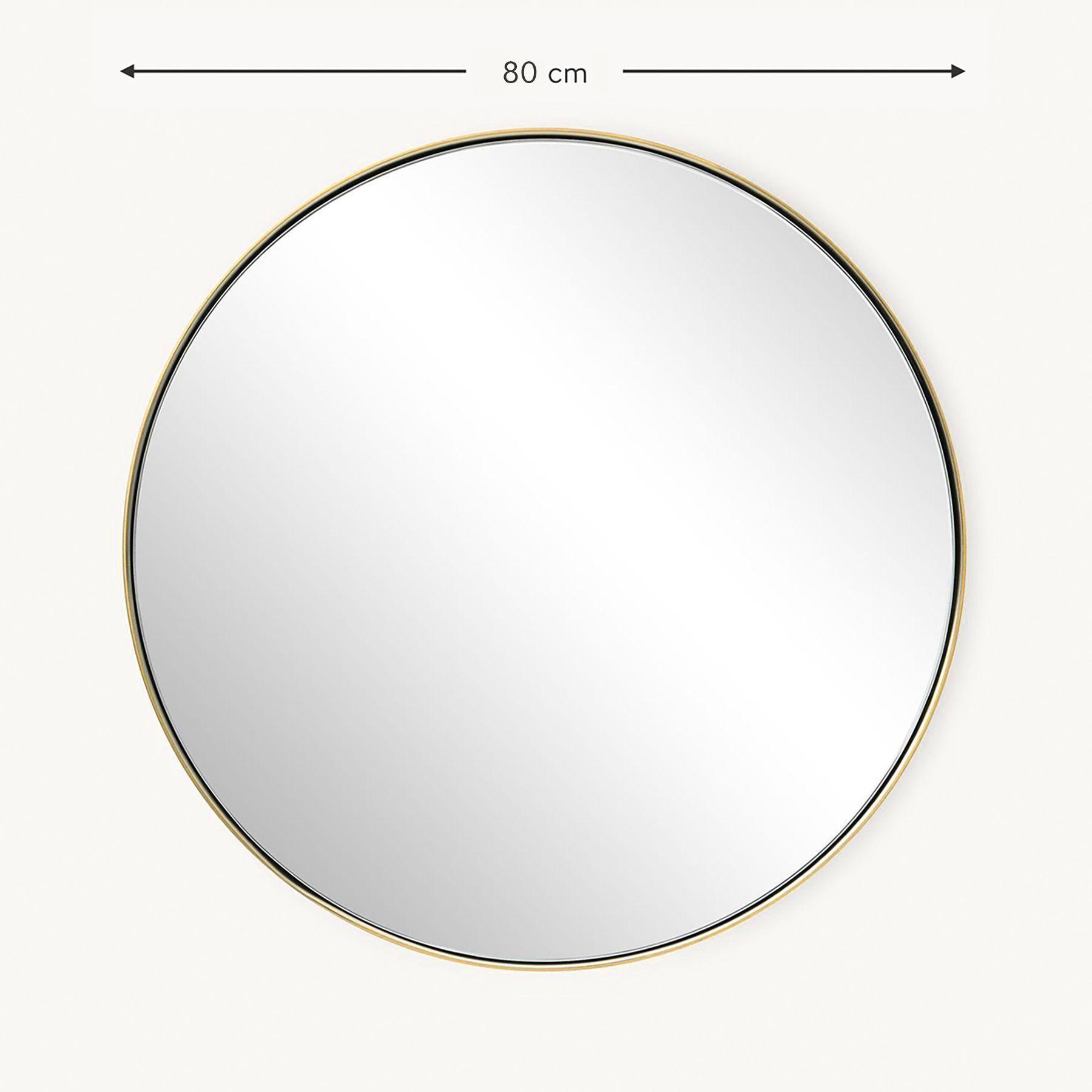 Espejo Redondo Dorado 80 cm-4