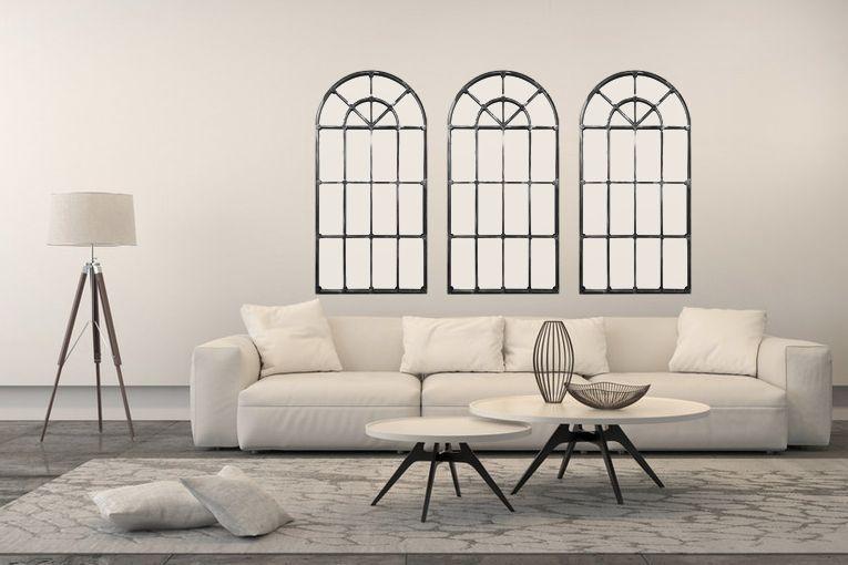 Espejo Arco Ventana Negro 120 x 60 cm-5
