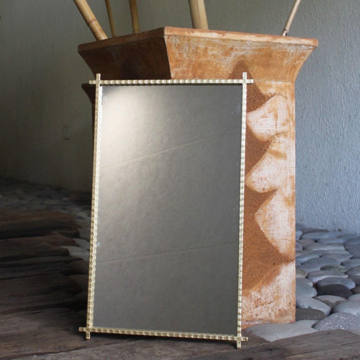 Espejo Rectangular Dorado 80 x 50 cm-2