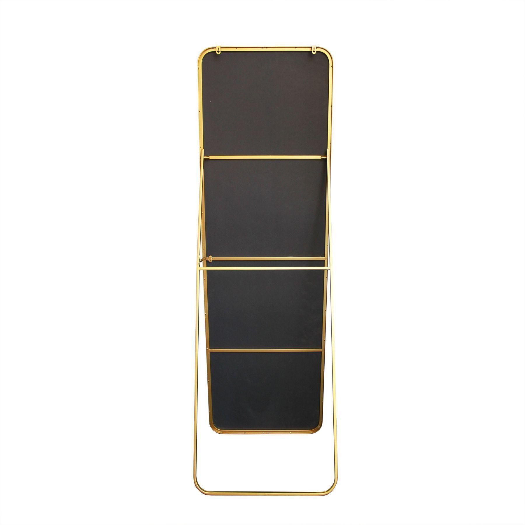 Espejo Rectangular Dorado 167x52 cm con Soporte-4