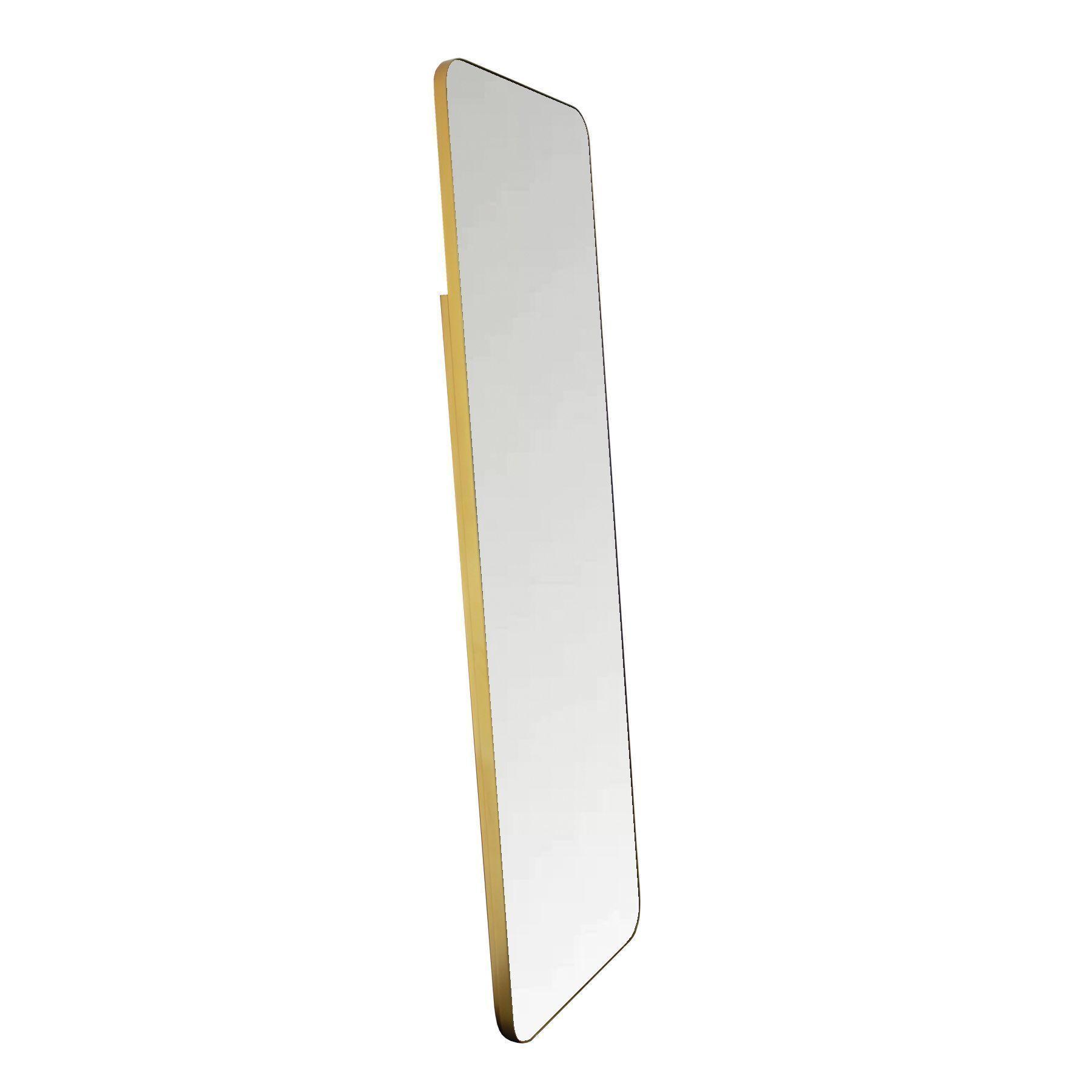 Espejo de Pie Dorado 167x52 cm con Pedestal-3