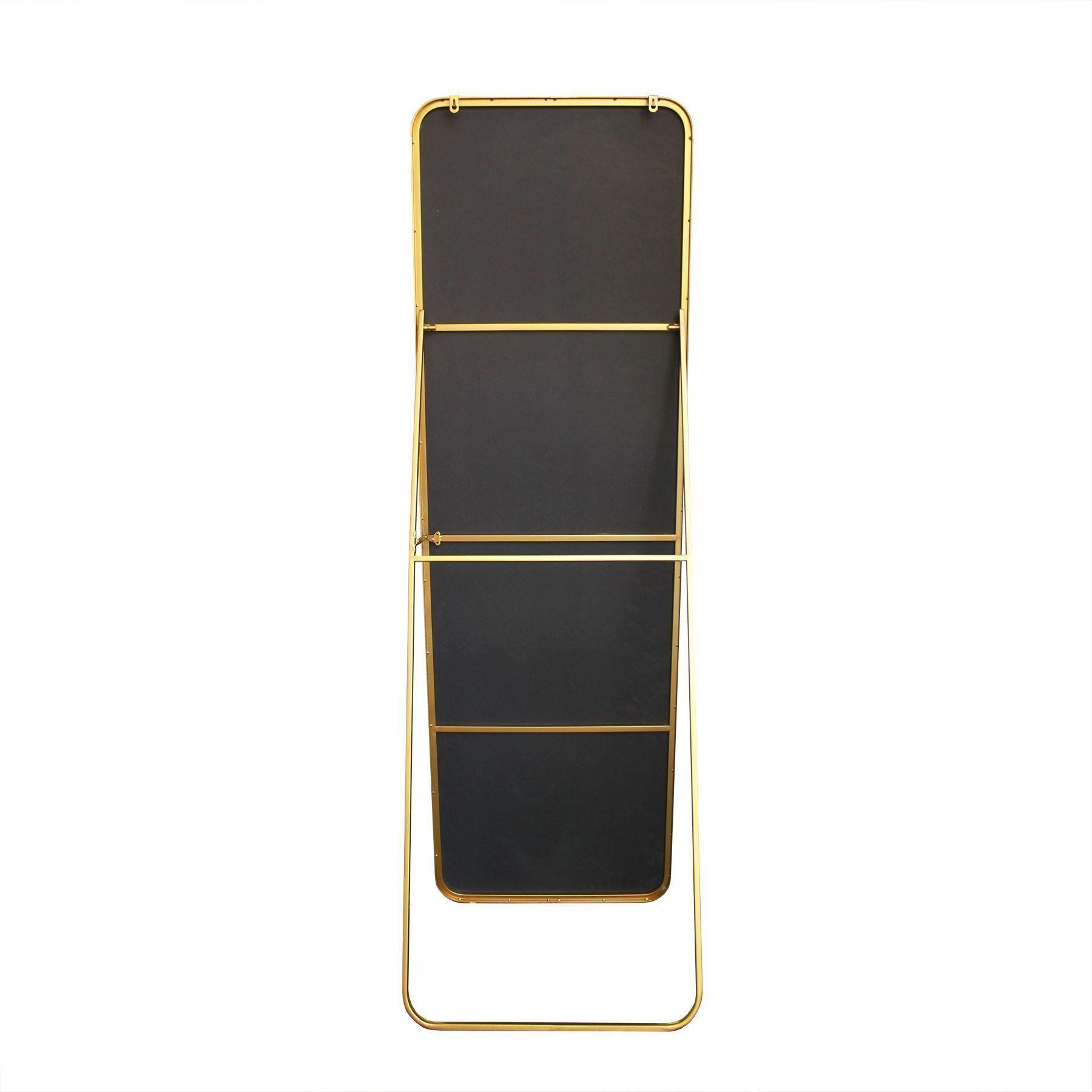 Espejo de Pie Dorado 167x52 cm con Pedestal-4