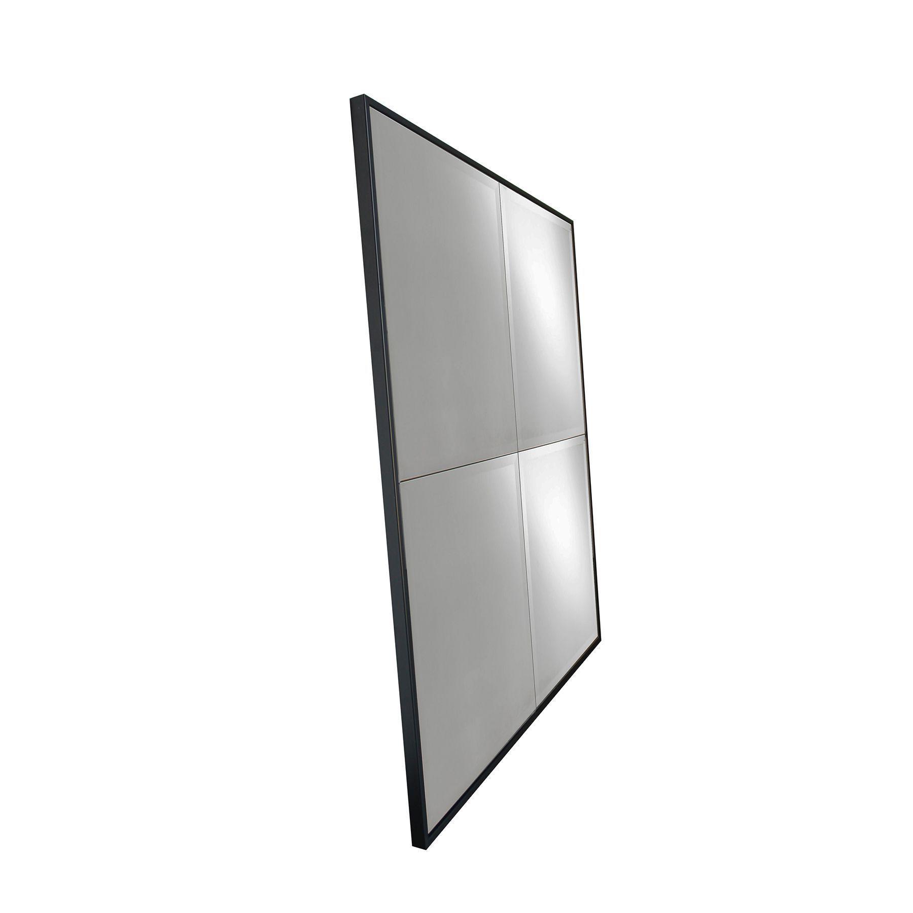 Espejo Rectangular Biselado Negro 90x80 cm-3