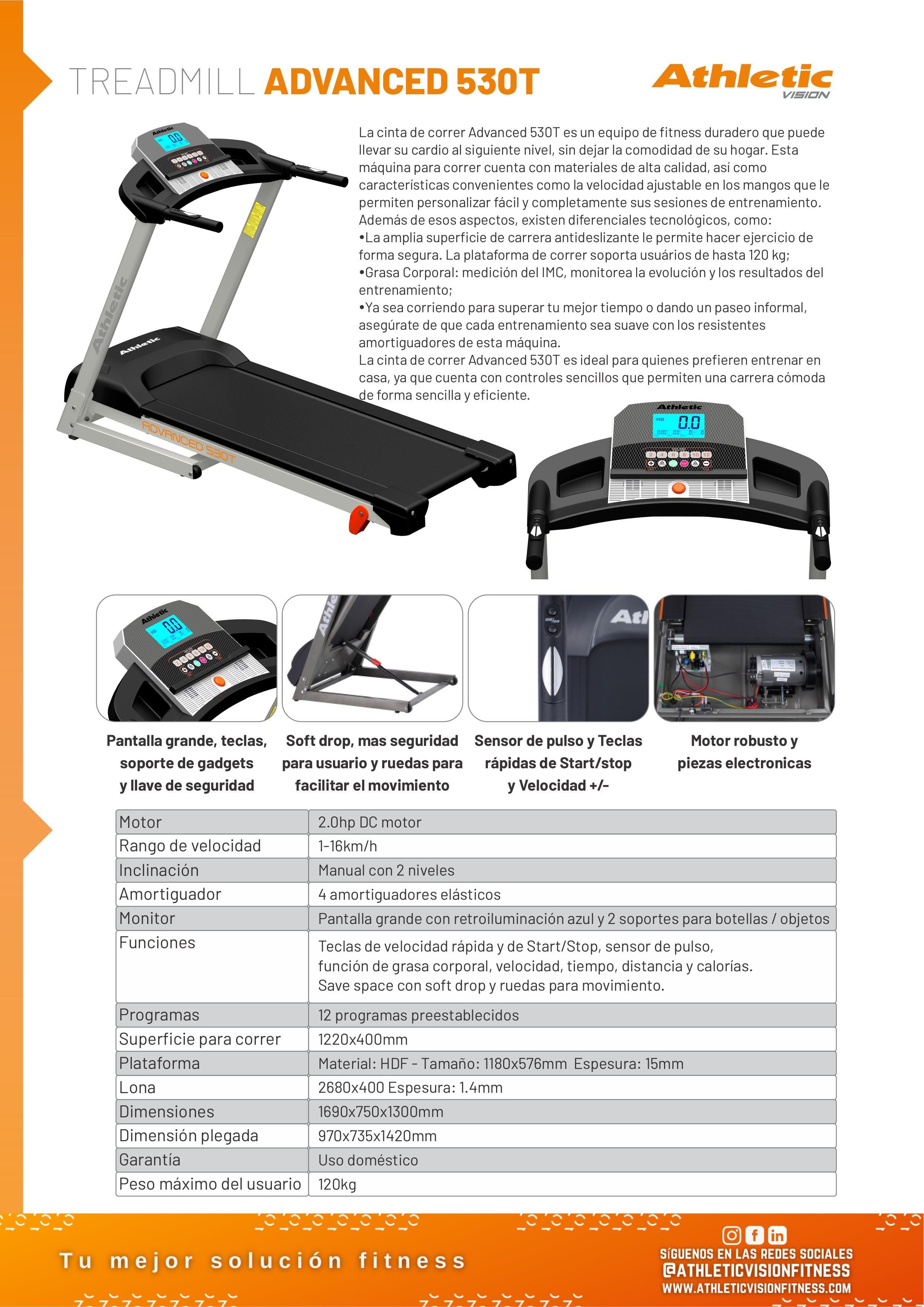 TROTADORA ATHLETIC ADVANCED 530T 220V-15