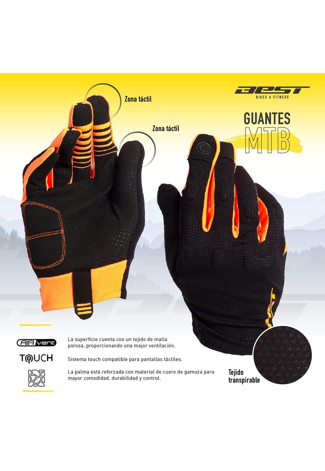 GUANTE LARGO BEST SL NEGRO/VERDE NEON TALLA XL-3