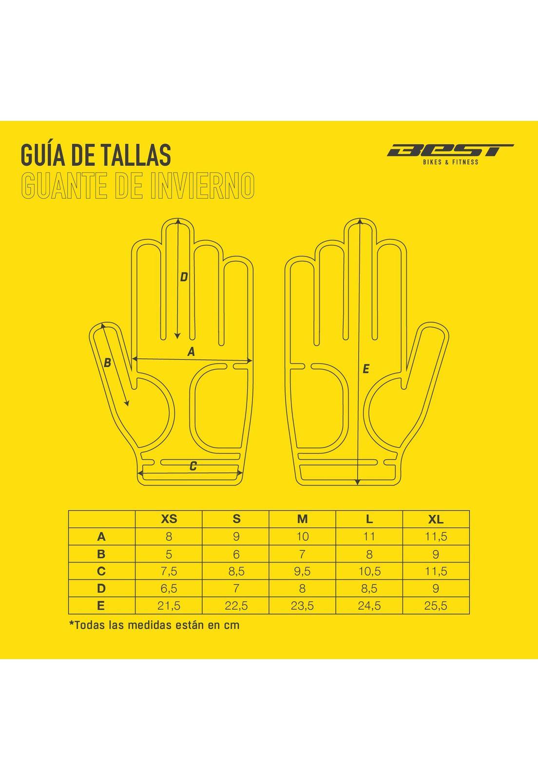 GUANTE BEST INVIERNO NEGRO/ROJO TALLA L-4