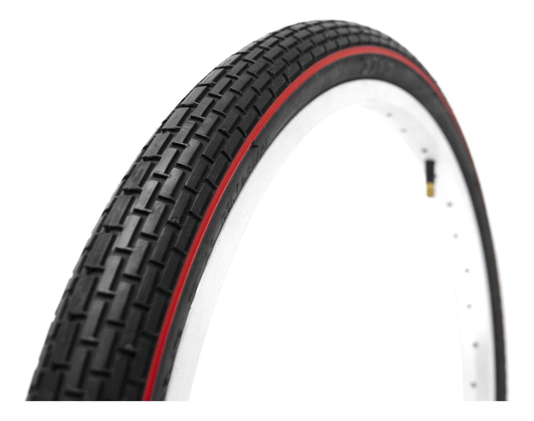 Neumático Bicicleta Duro Negro L/roja 20 X 1.75-1