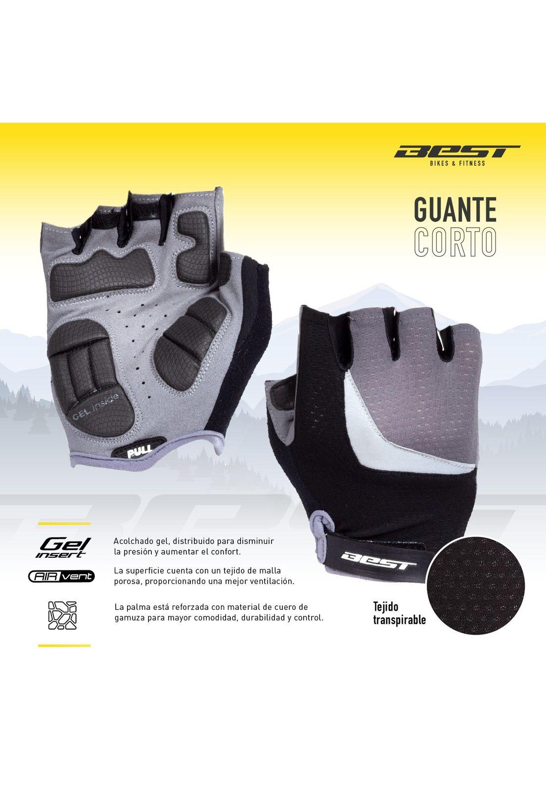 GUANTE CORTO BEST MUJER MORADO/NEGRO TALLA L-3