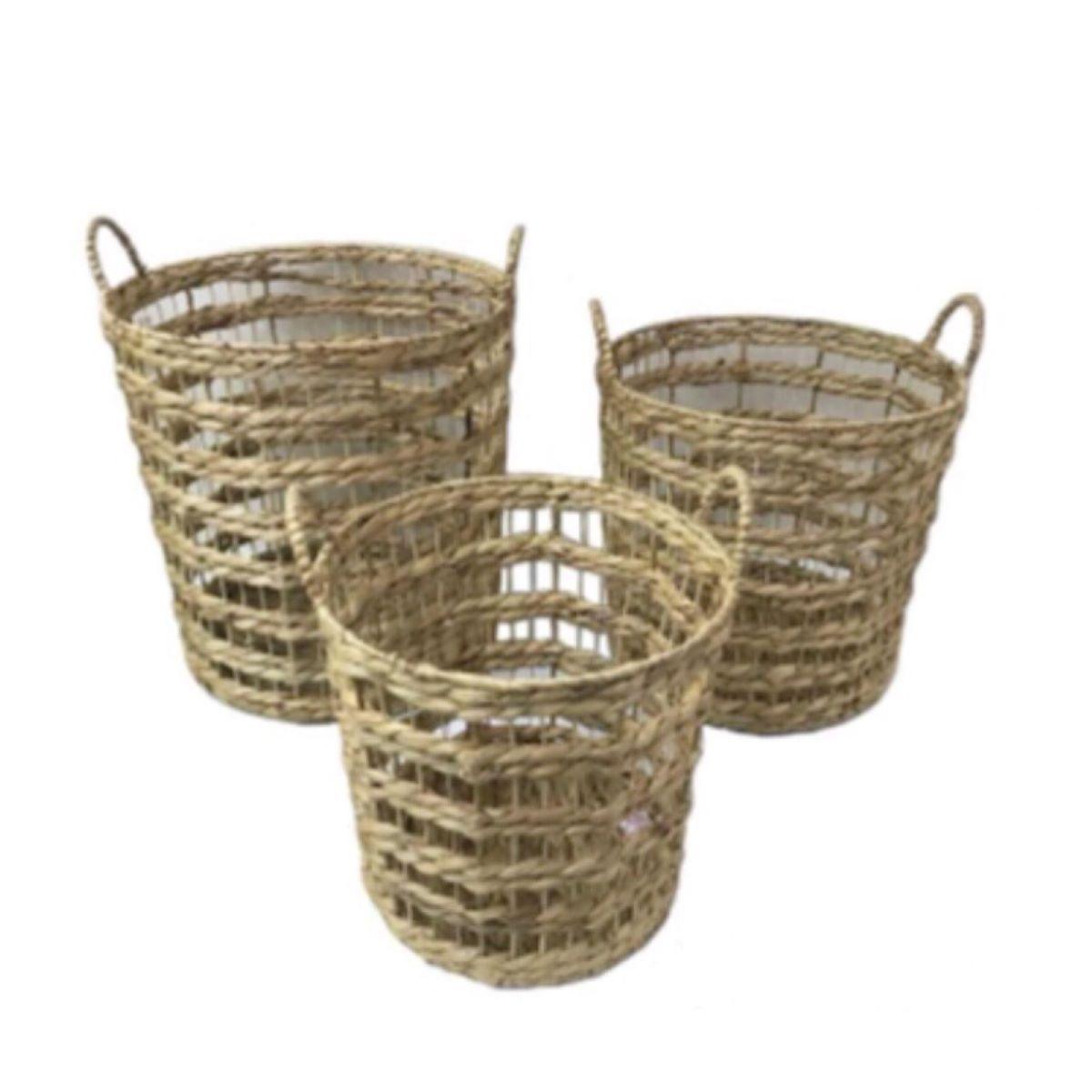 Canasto fibra natural mediano 40x39 cms-3