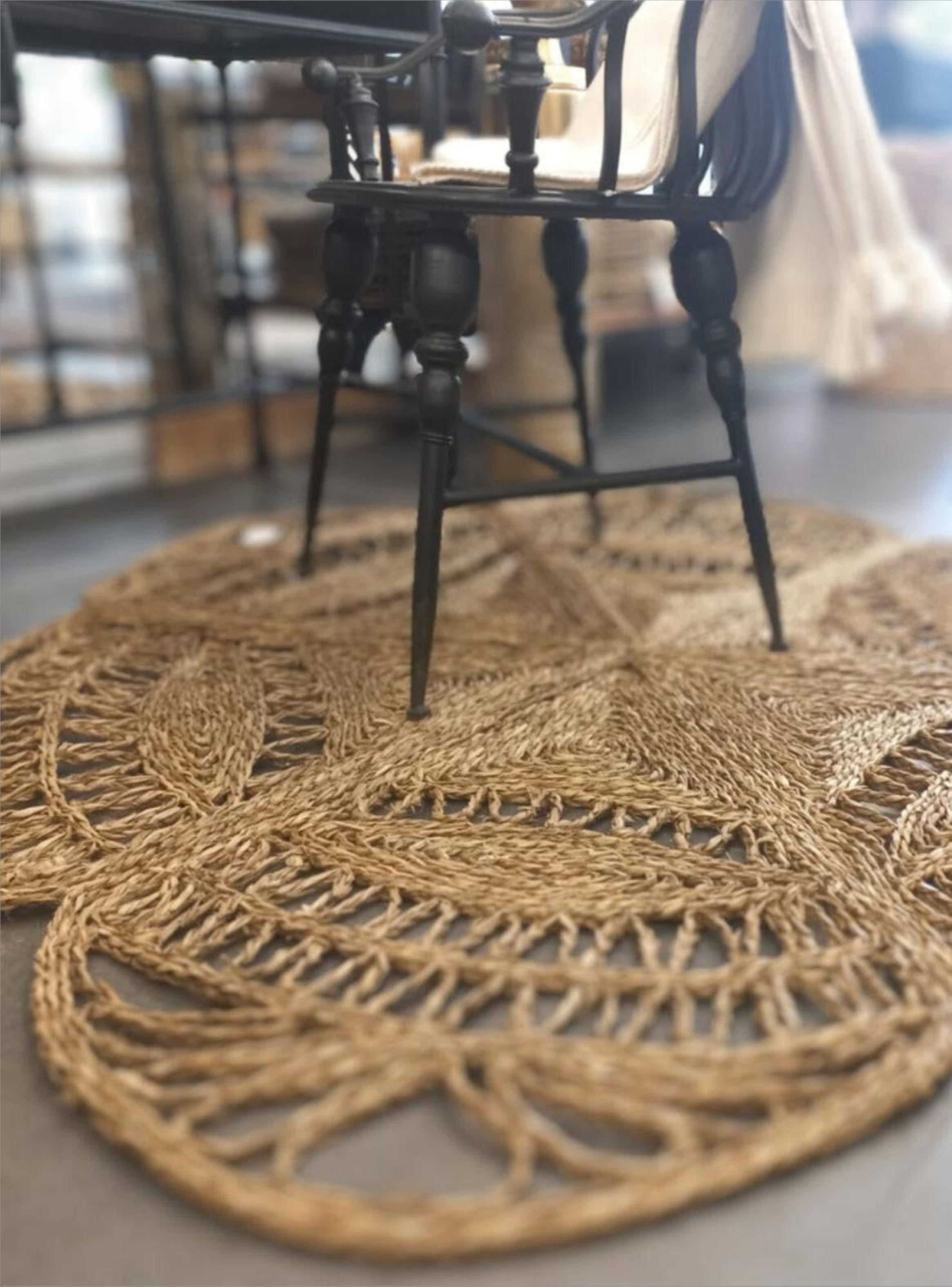 Alfombra fibra flor diametro 150 cms-2