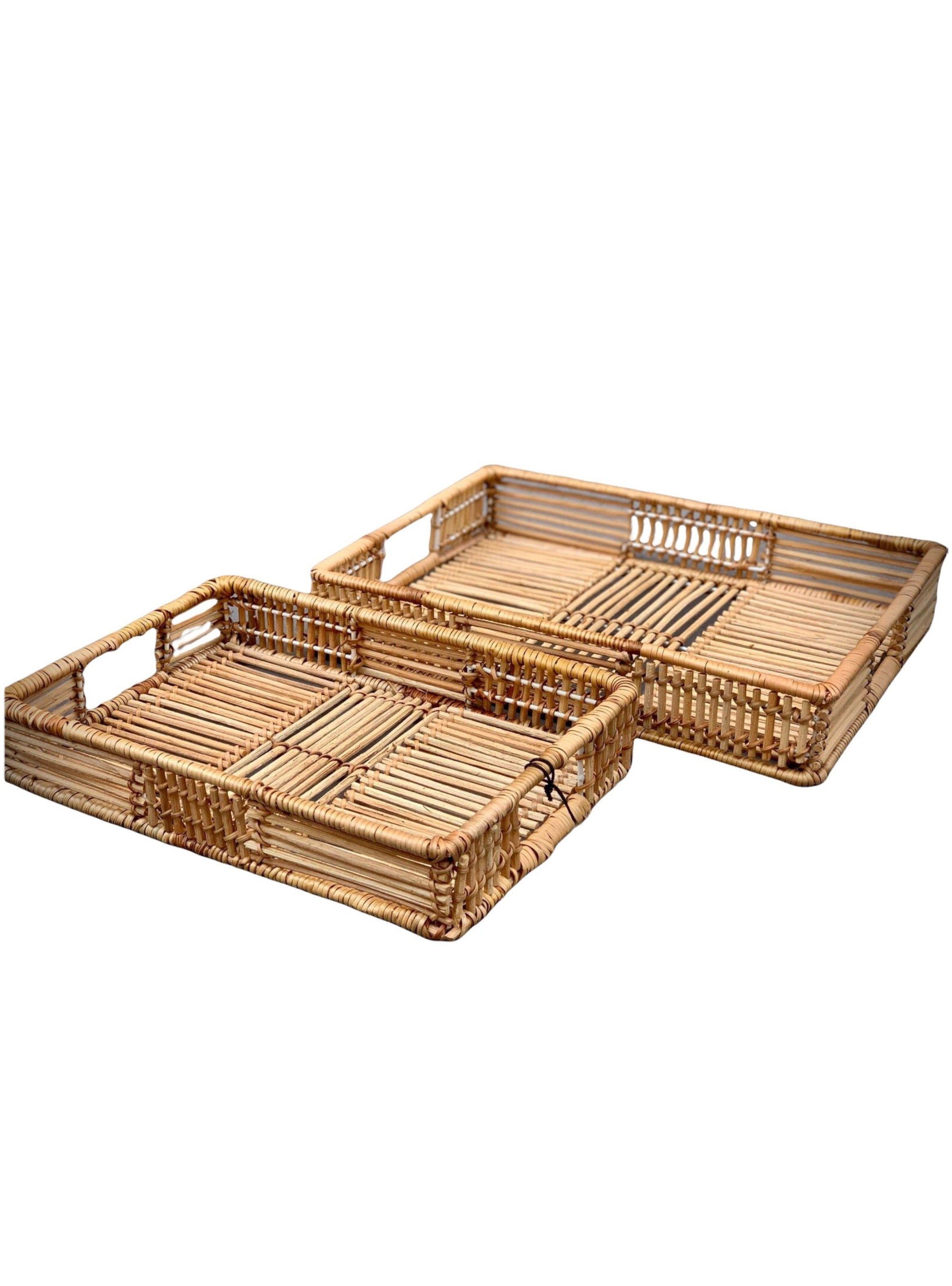 Bandeja rattan mediana 35x25x6 cms-4