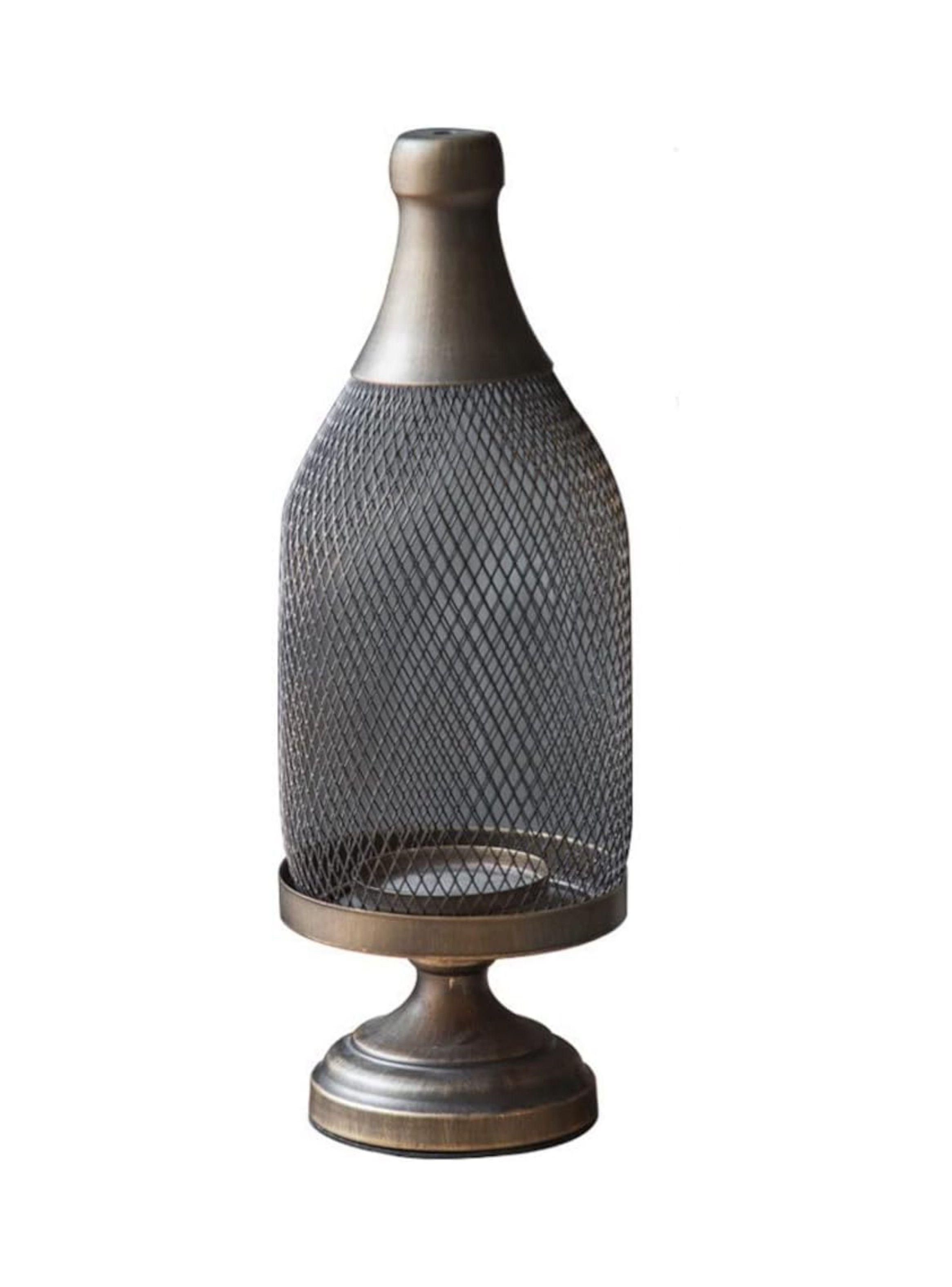 Candelabro malla dorado 41 cms-3