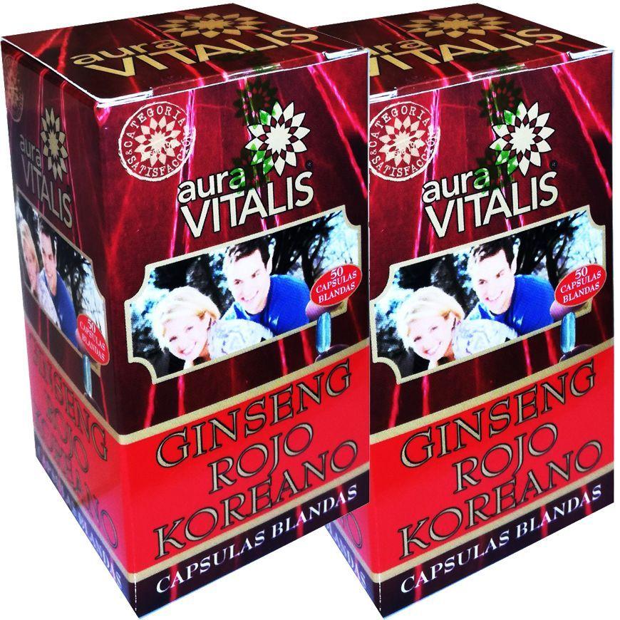 2 X AURA VITALIS GINSENG ROJO KOREANO 50 CAPSULAS BLANDAS-0